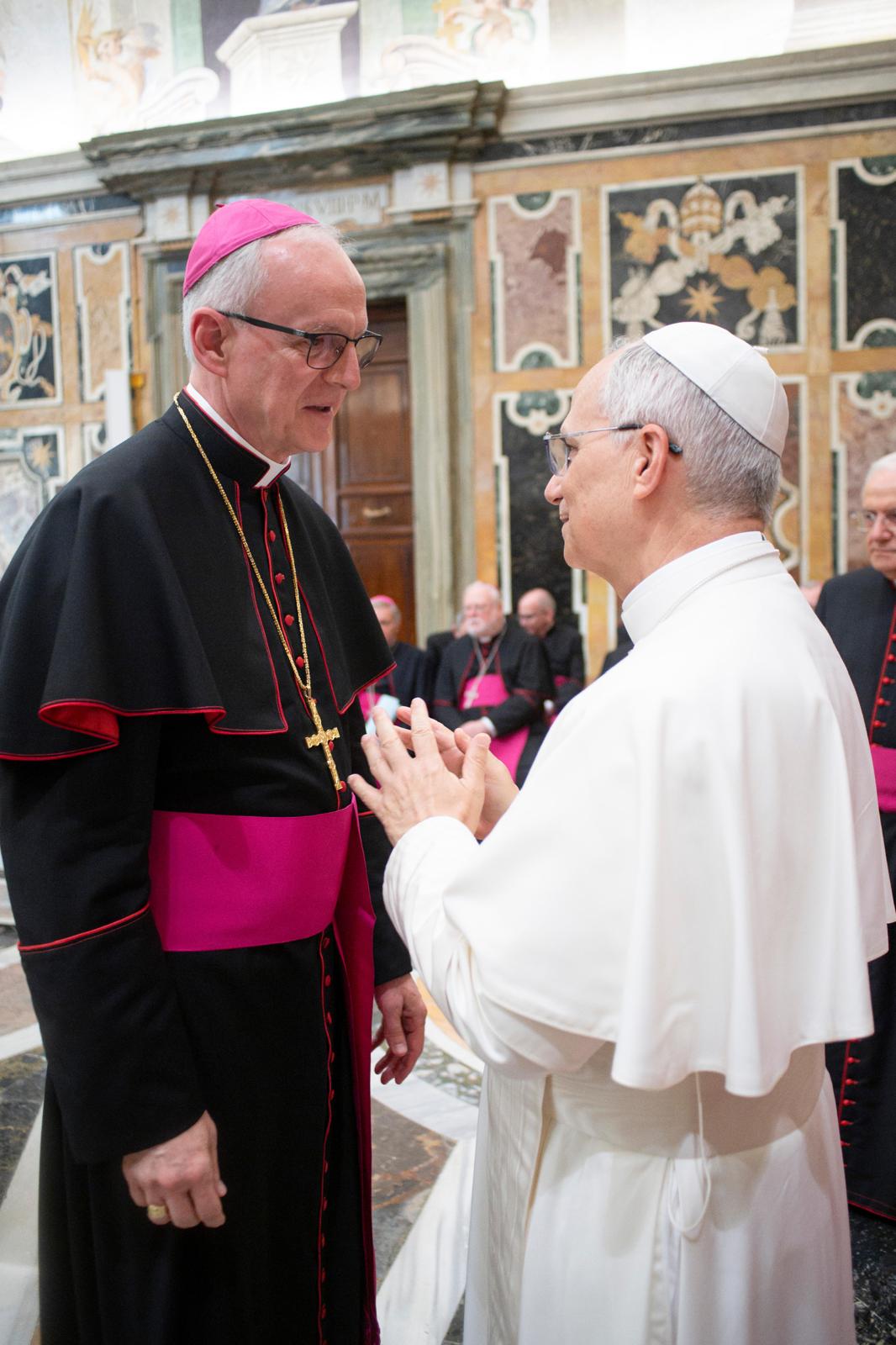 Archbishop Petar Rajič meets with Pope Leo XIV. | Credit: Apostolic Nunciature to Italy and San Marino