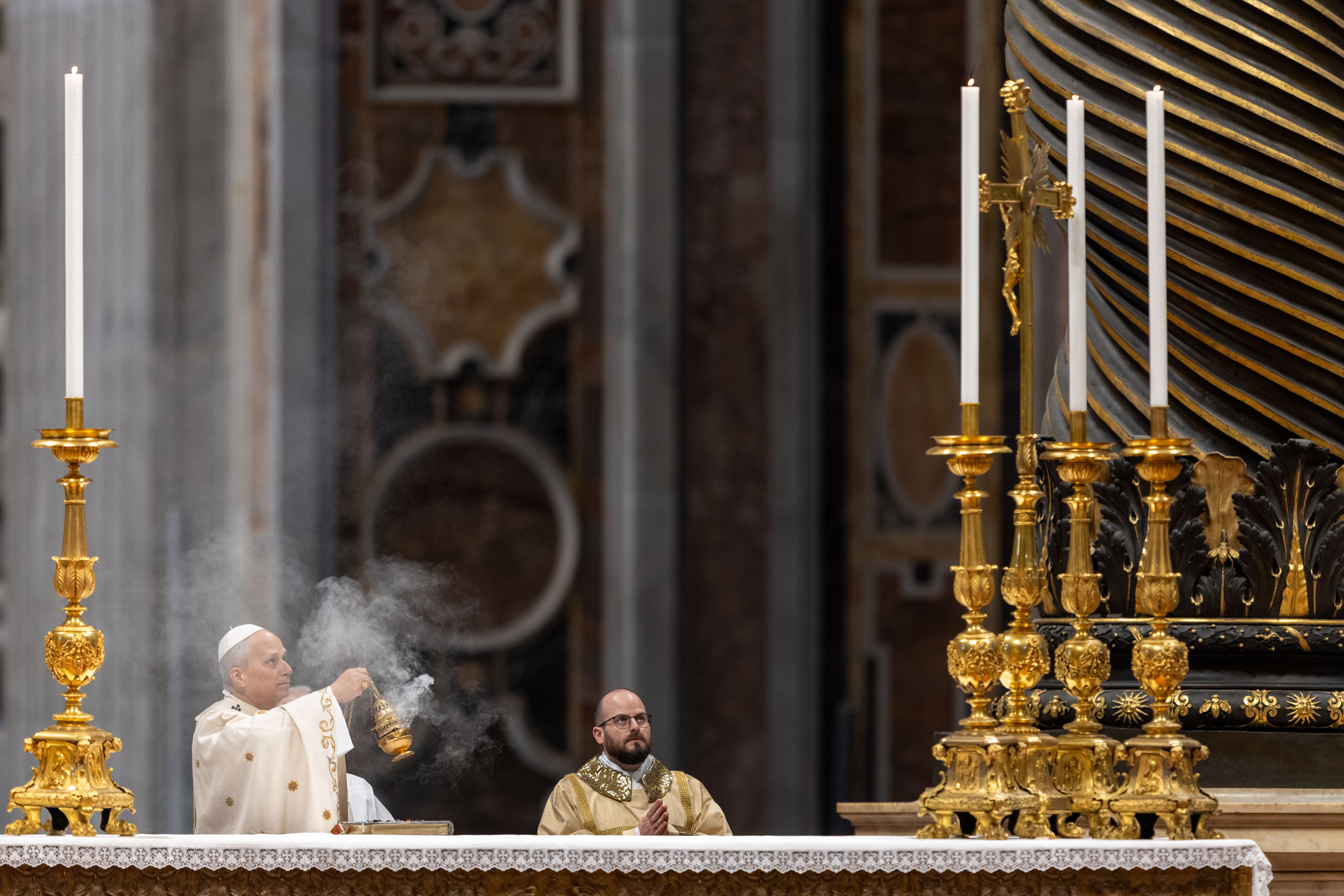 Pope Leo XIV presides over a chrism Mass at the Vatican on Holy Thursday, April 2, 2026. | Credit: Daniel Ib&aacute;&ntilde;ez/EWTN News