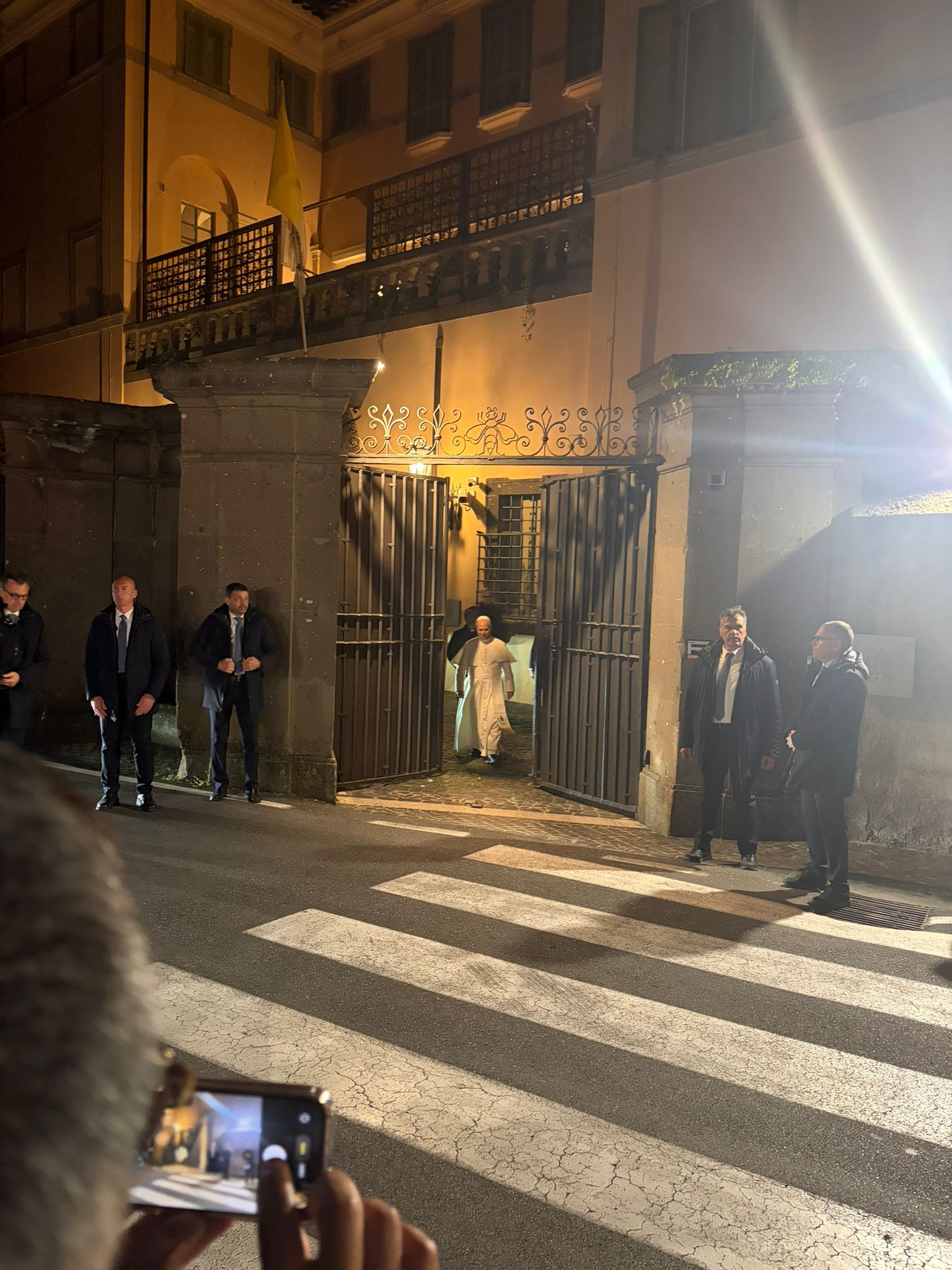 Pope Leo XIV leaves the papal villa at Castel Gandolfo on April 7, 2026. | Credit: Valentina Di Donato/EWTN News