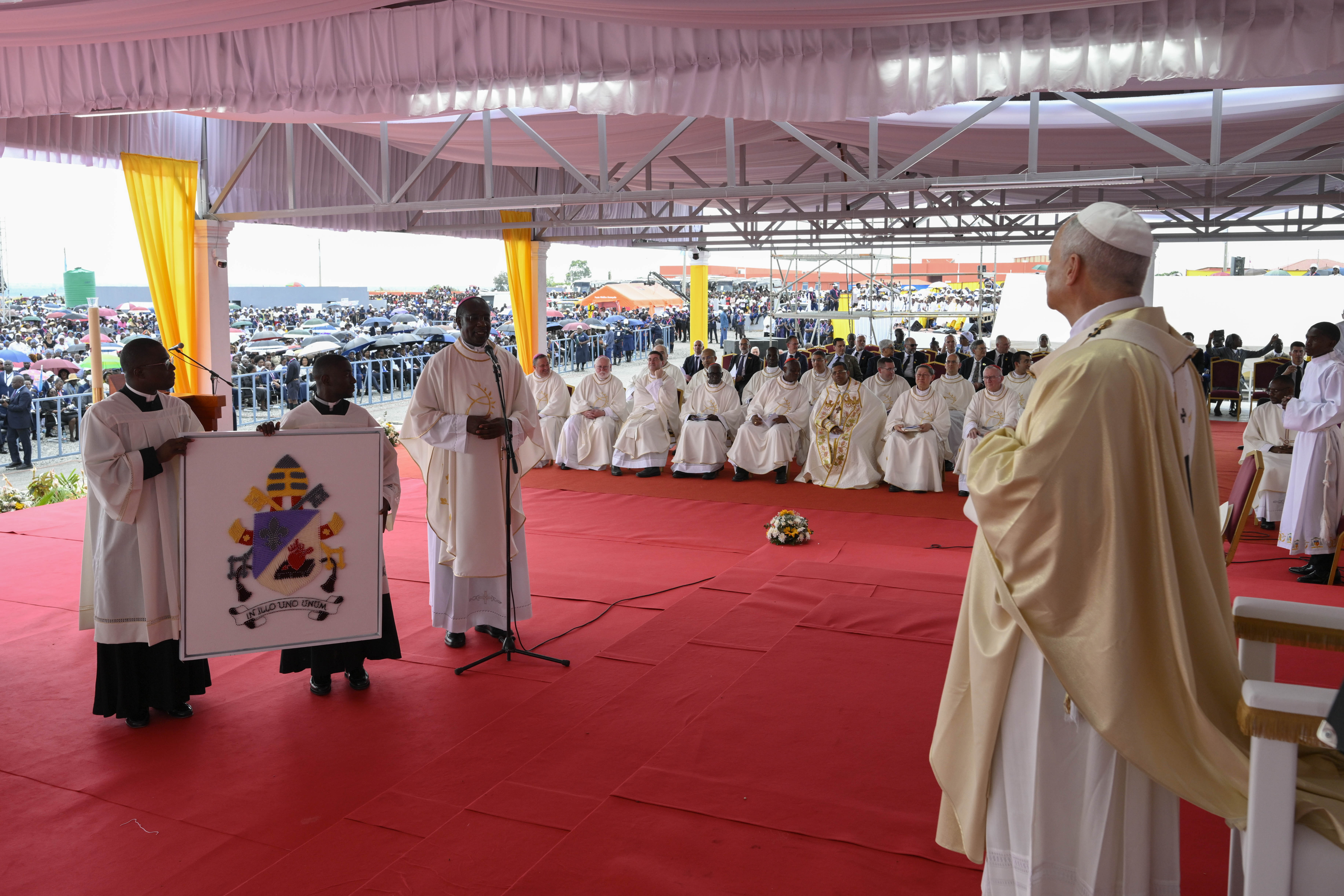 Pope Leo XIV celebrates Mass in Saurimo, Angola, on April 20, 2026. | Credit: Vatican Media