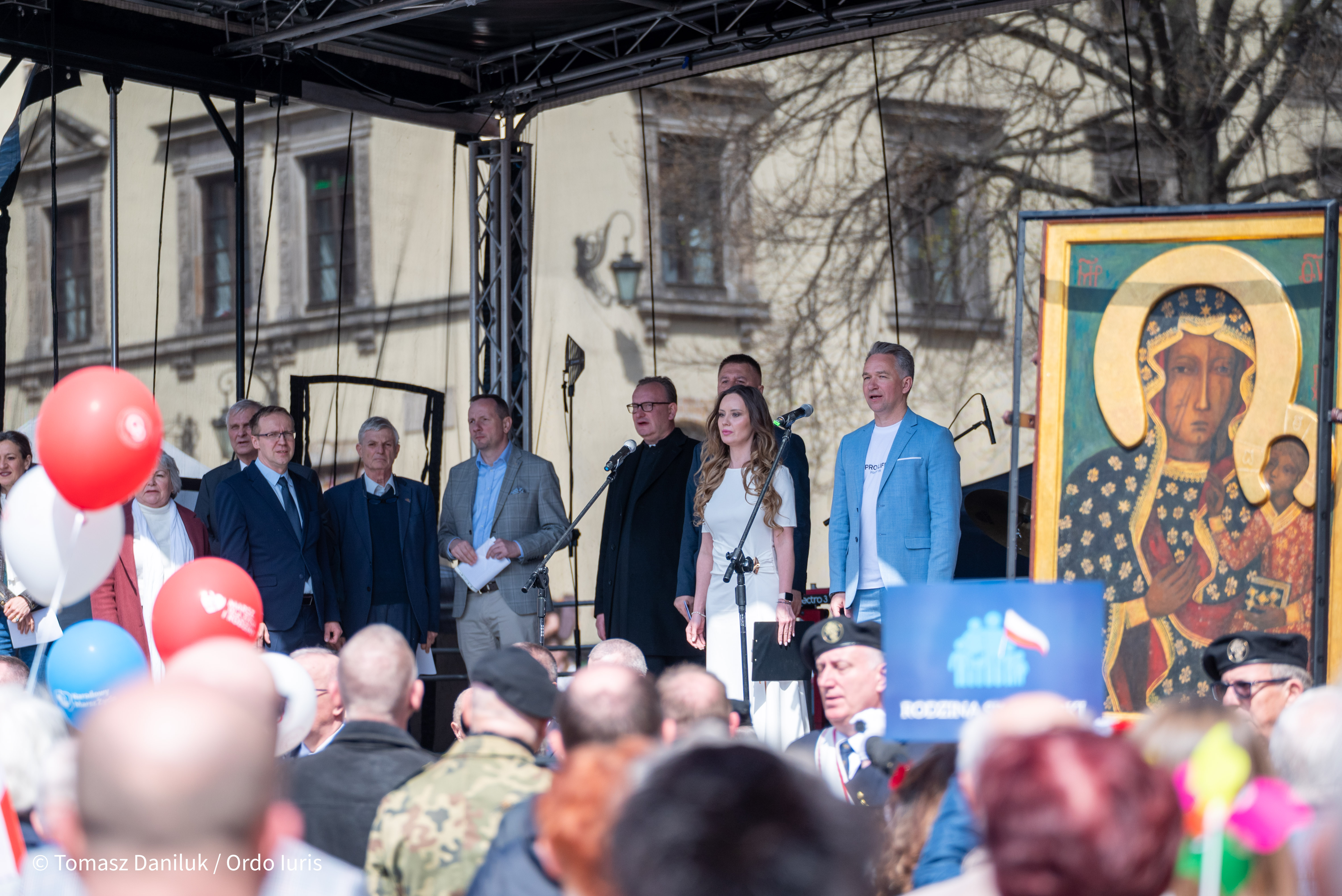 Church leaders join Poland’s President Karol Nawrocki and other dignitaries at the March for Life in Warsaw on April 19, 2026. | Credit: Tomasz Daniluk/Ordo lures