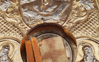 A Melkite priest returned to his church damaged in an attack in southern Lebanon to find the Eucharistic bread unchanged after 47 days. | Credit: Photo courtesy of Father Marios Khairallah