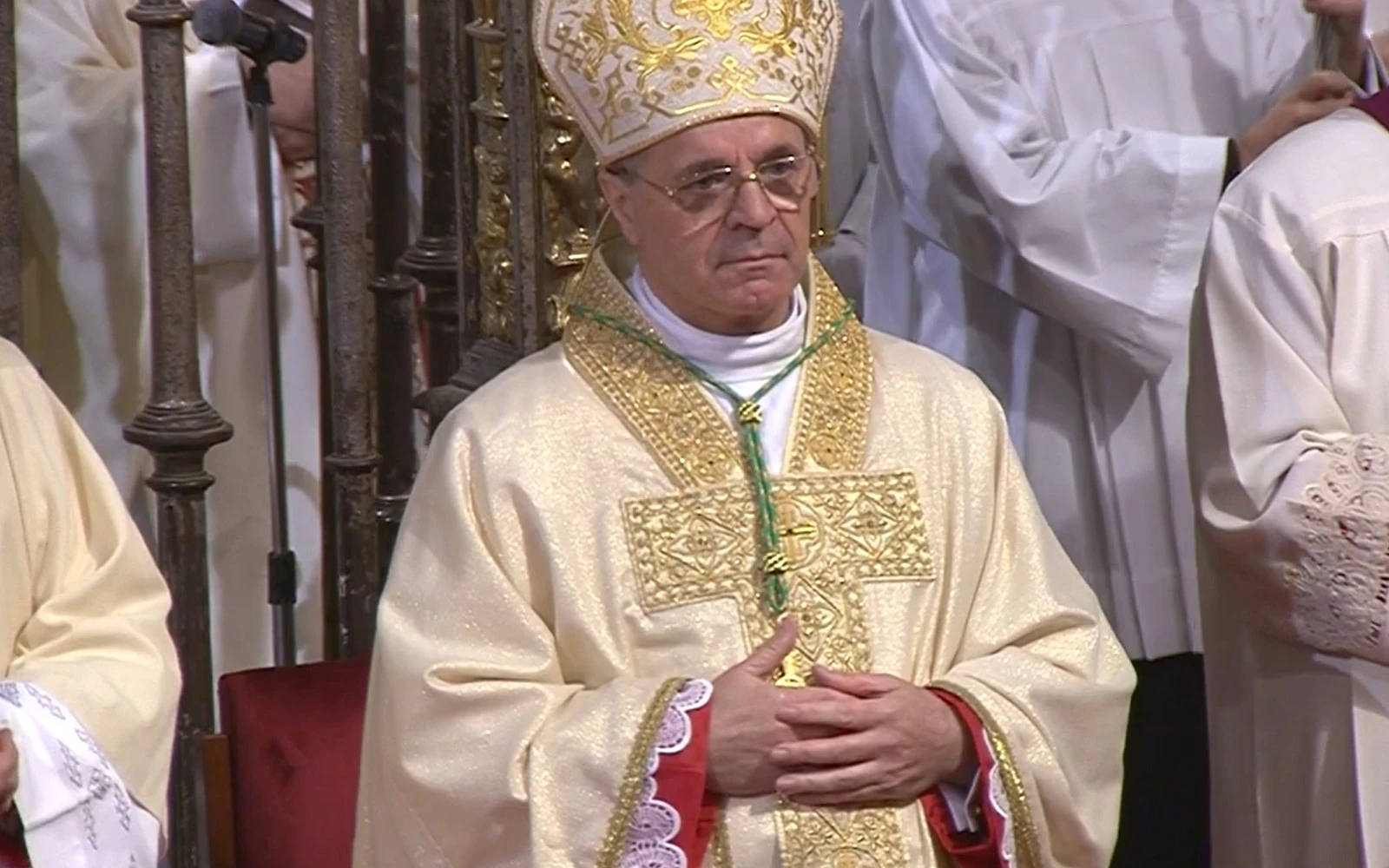 Mons. Alejandro Arellano, el día de su consagración episcopal. | Crédito: Captura de la Radiotelevisión Diocesana de Toledo.