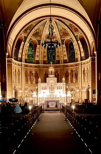 Inside St. Mary Star of the Sea Parish in Jackson, Michigan. | Credit: Photo courtesy of Father Timothy Nelson