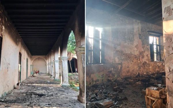 Interior of the Piarist Fathers’ cloister, owned by the Cuban government. | Credit: Piarists Cuba