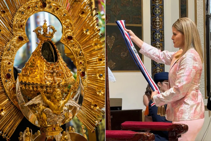 President of Costa Rica entrusts her term to Our Lady of the Angels