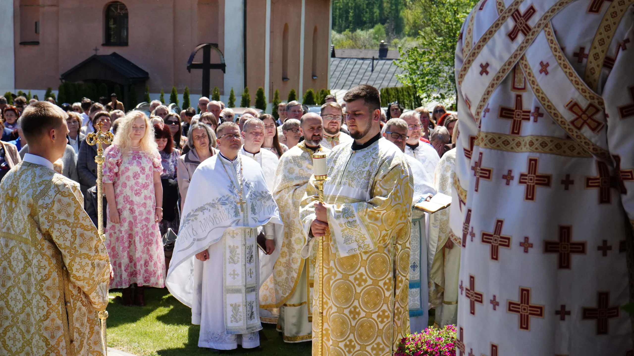 Greek Catholic clergy and faithful gather for the Divine Liturgy honoring Blessed Vasil Hopko in Hrabské, Slovakia, on May 10, 2026. | Credit: Milan Dzurnák/Greek Catholic Archeparchy of Prešov