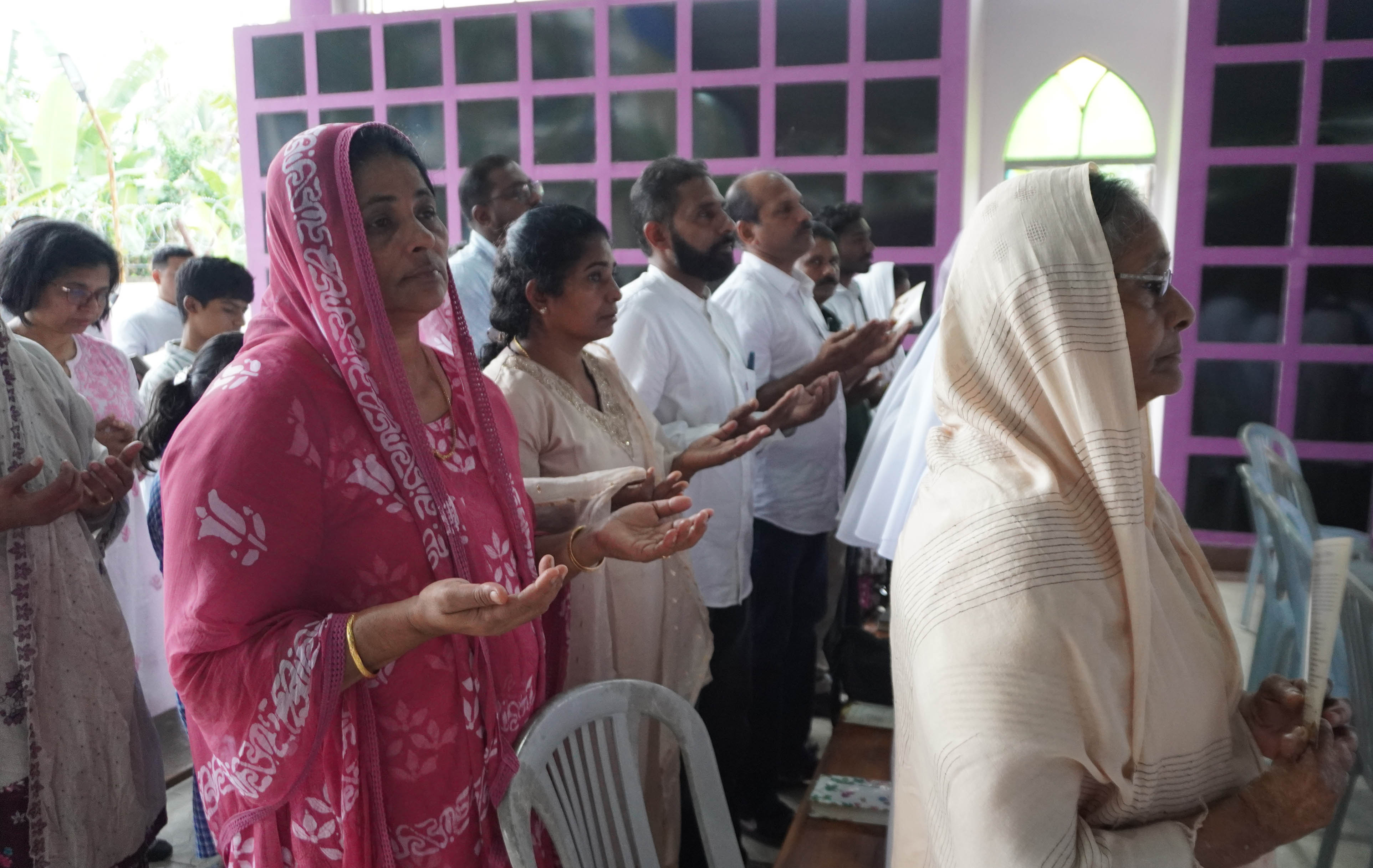 Relatives pray during a memorial Mass honoring three Salesians killed in Manipur in 2001 at the Salesian provincial house in Dimapur, India, on May 15, 2026. | Credit: Anto Akkara