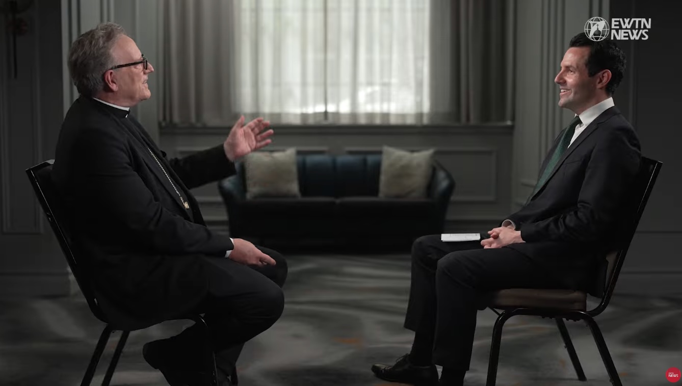 Bishop Robert Barron speaks with EWTN News’ Colm Flynn ahead of the May 17, 2026, White House event on “one nation under God” in Washington, D.C. | Credit: EWTN News