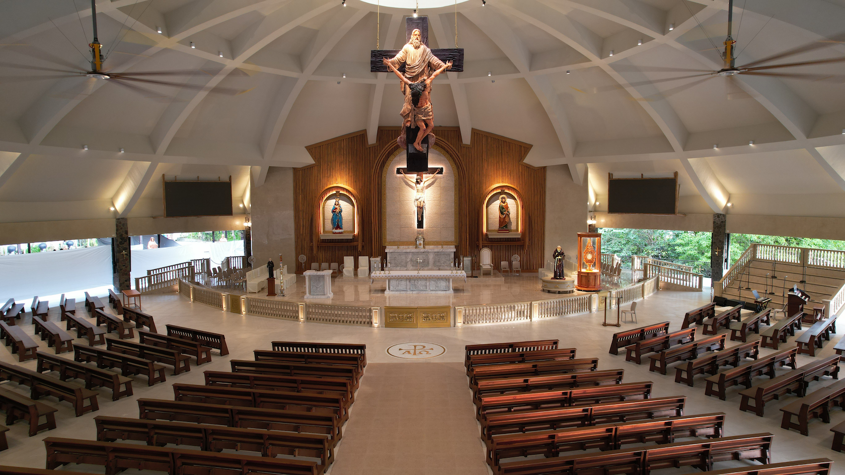The interior of the National Shrine and Parish of St. Padre Pio in Santo Tomas, Batangas, Philippines. | Credit: Photo courtesy of Father Oscar Andal, National Shrine of St. Padre Pio