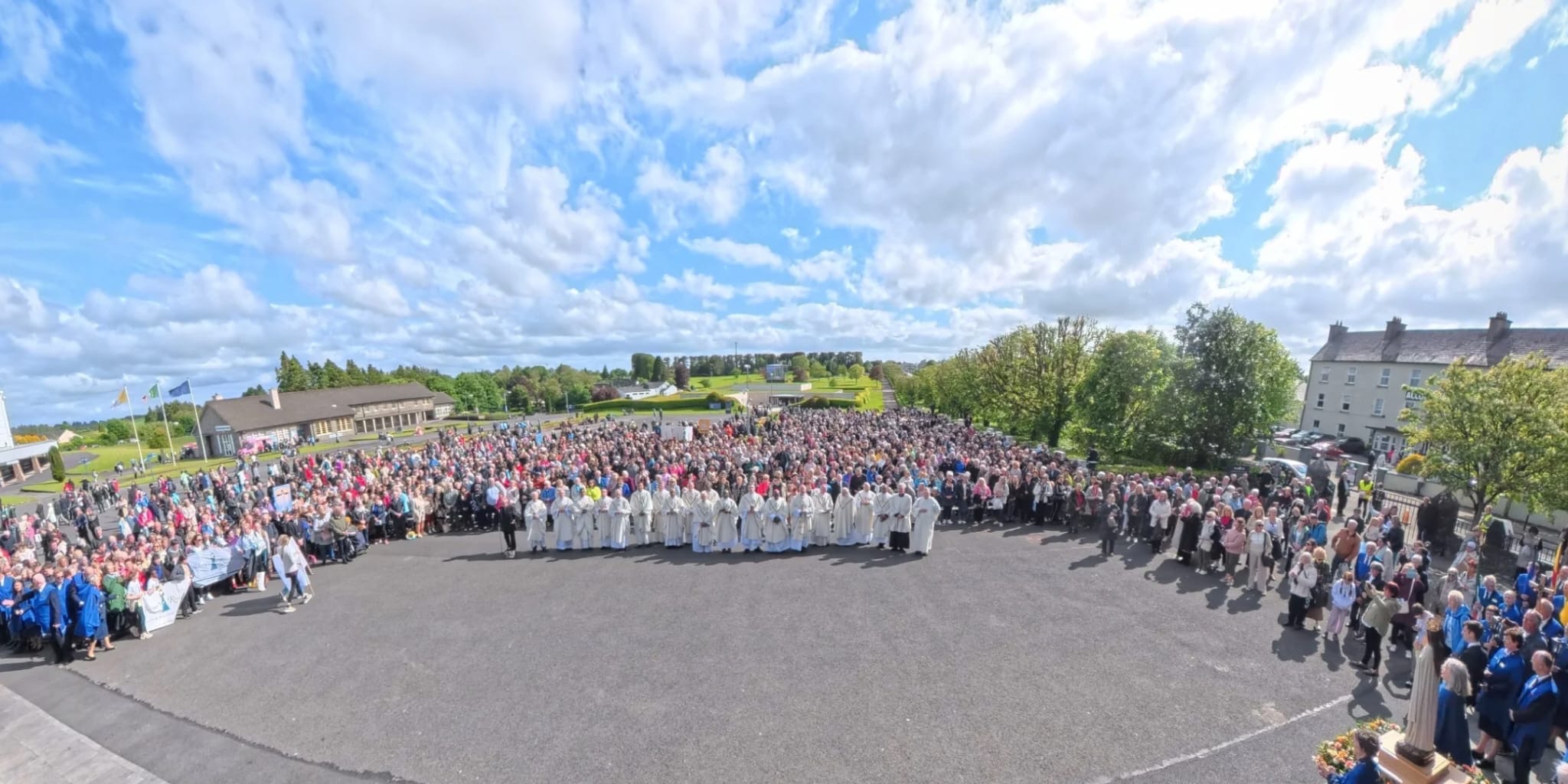 Thousands gather at Knock Shrine in Knock, Ireland, for the All Ireland Rosary Rally on June 6, 2026. | Credit Dáithi Quinn
