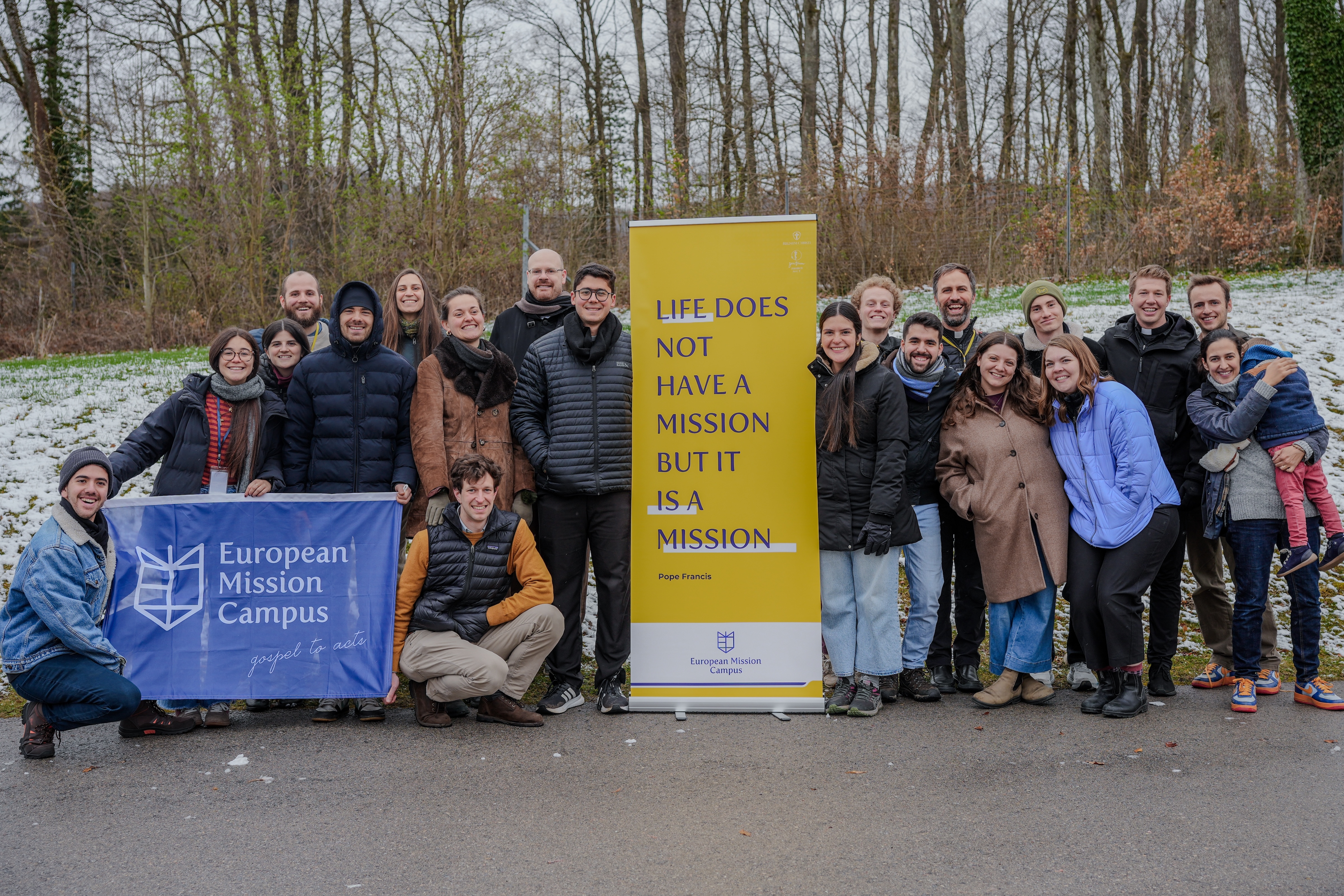 Retreat participants at European Mission Campus, 2025. | Credit: Photo courtesy of Father Mark Thelen, LC