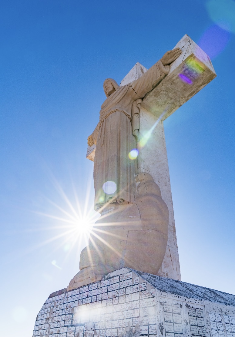 A towering statue of Christ the King sits atop Mount Cristo Rey in the Diocese of Las Cruces, New Mexico, June 28, 2026. The mountain has become the site of a dispute between the diocese and the U.S. federal government over the seizure of land for a border wall. | Credit: Photo courtesy of Jim Winder