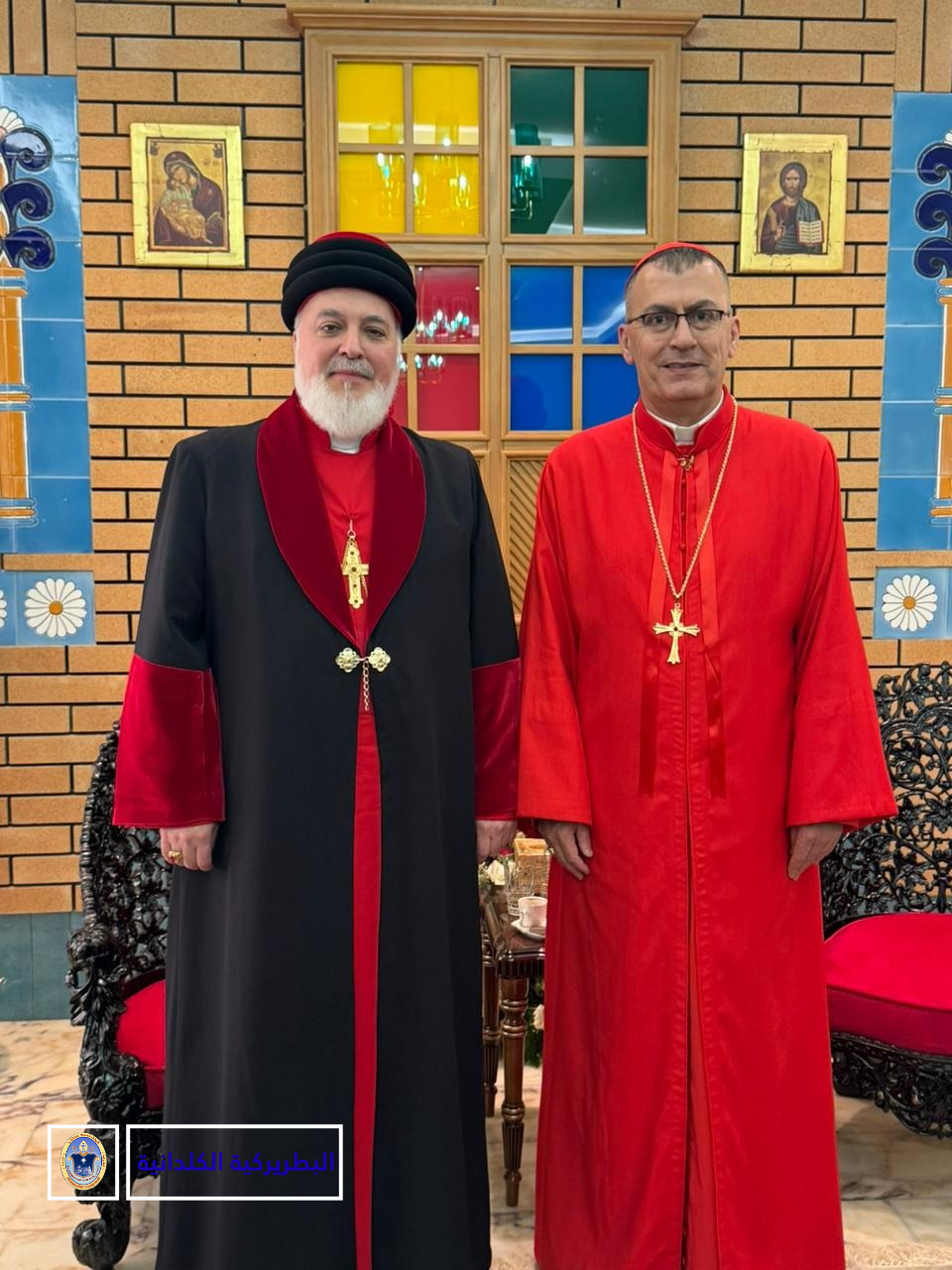 Mar Awa III visits Chaldean Patriarch Mar Paul III Nona to congratulate him following his election. | Credit: Chaldean Patriarchate