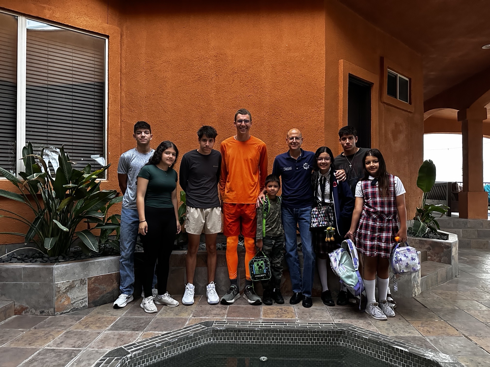 Jared Plasberg met many people along the road, including the Guenther family in Del Rio, Texas, in April 2026. | Credit: Photo courtesy of Jared Plasberg