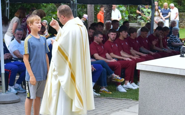Mass with the Croatian national team. | Credit: Archdiocese of Rijeka
