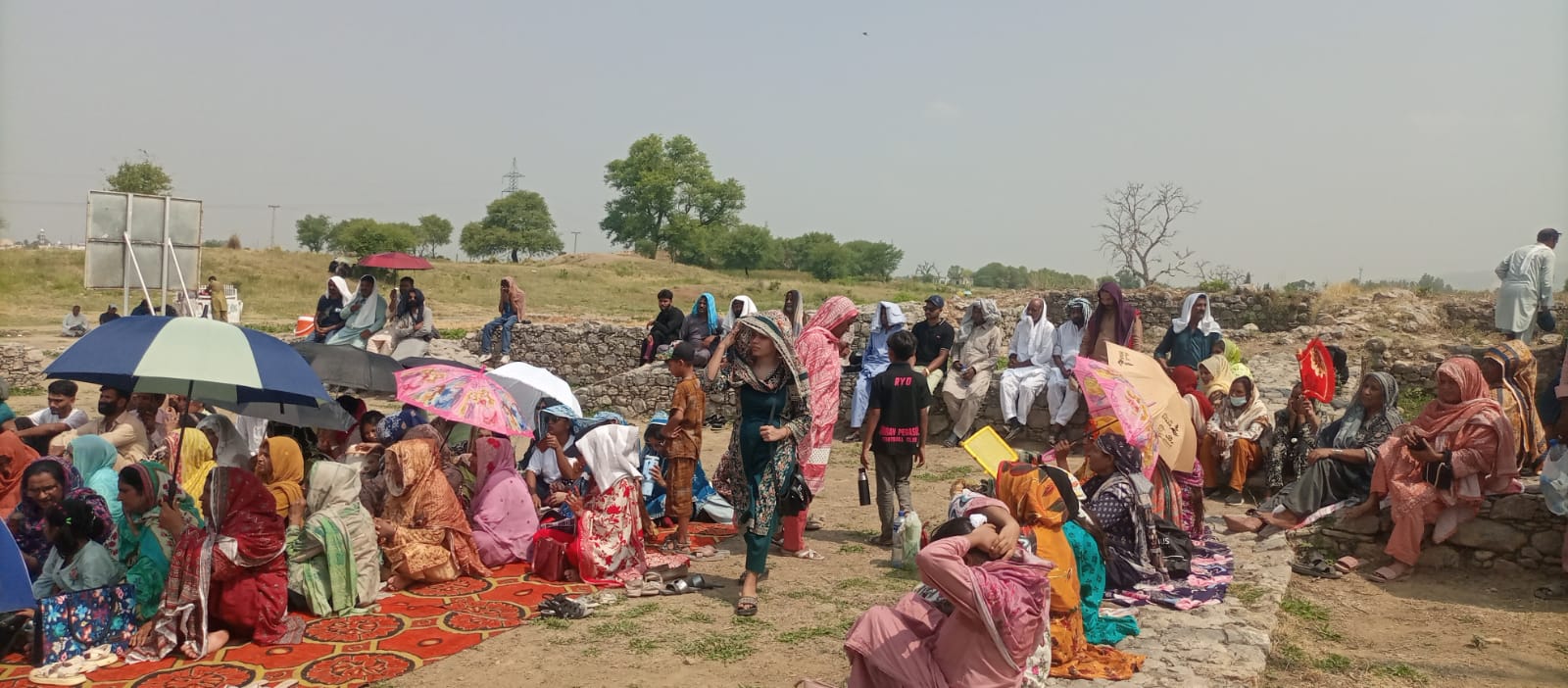 Pilgrims from St. Francis Xavier Parish attend Mass at the throne of St. Thomas at Sirkap in Taxila, Pakistan, on July 4, 2026. | Credit: Photo courtesy of Sagar Rahat