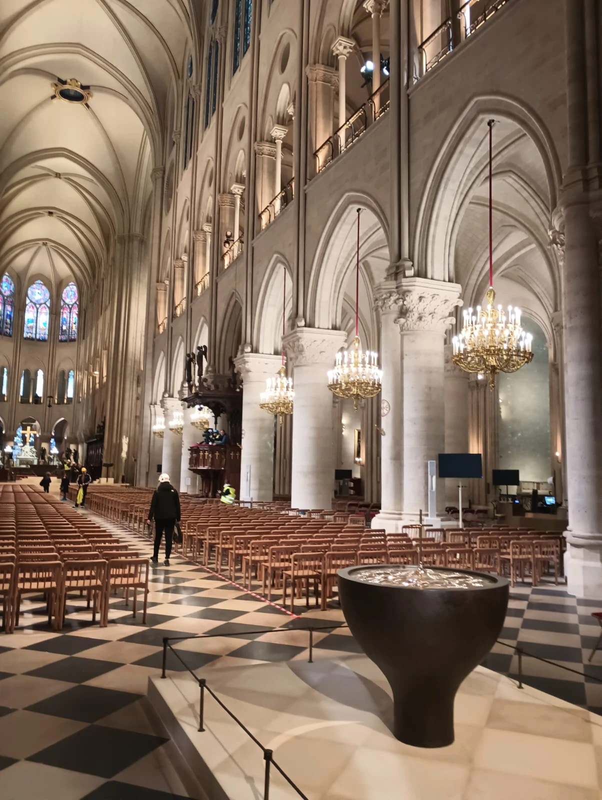 A view of the interior of the restored Notre Dame Cathedral. | Credit: Photo courtesy of Martín Muñoz Ledo