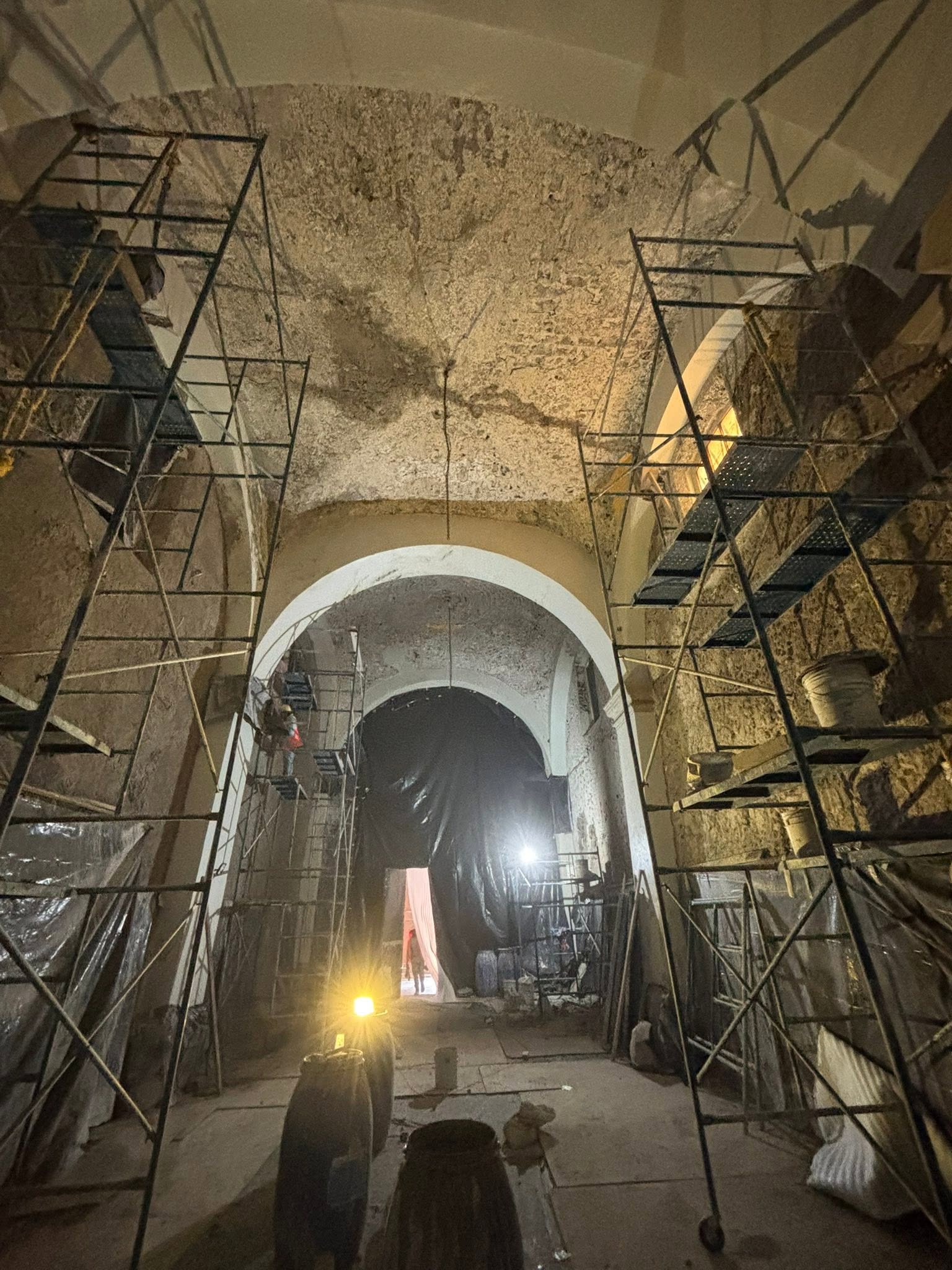 Obras de rehabilitación en la parroquia de la Santa Vera Cruz. Crédito: Parroquia de la Santa Vera Cruz y Rectoría de San Juan de Dios CDMX