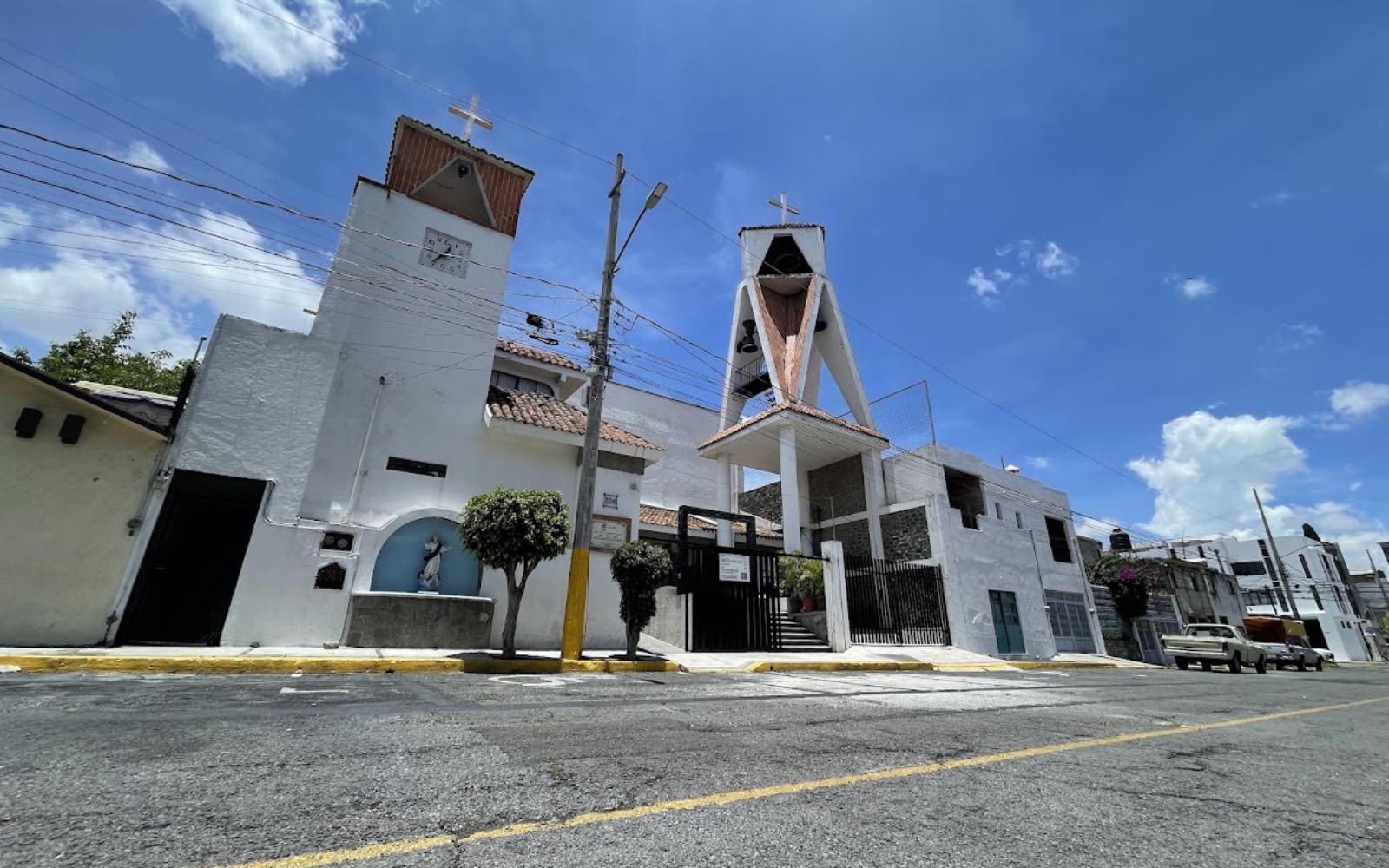 La parroquia Nuestra Señora de la Asunción, en el norponiente de la ciudad de Puebla. Su párroco, el P. Alberto Vivar León, coordina allí la atención a personas migrantes. | Crédito: David Ramos/EWTN News.