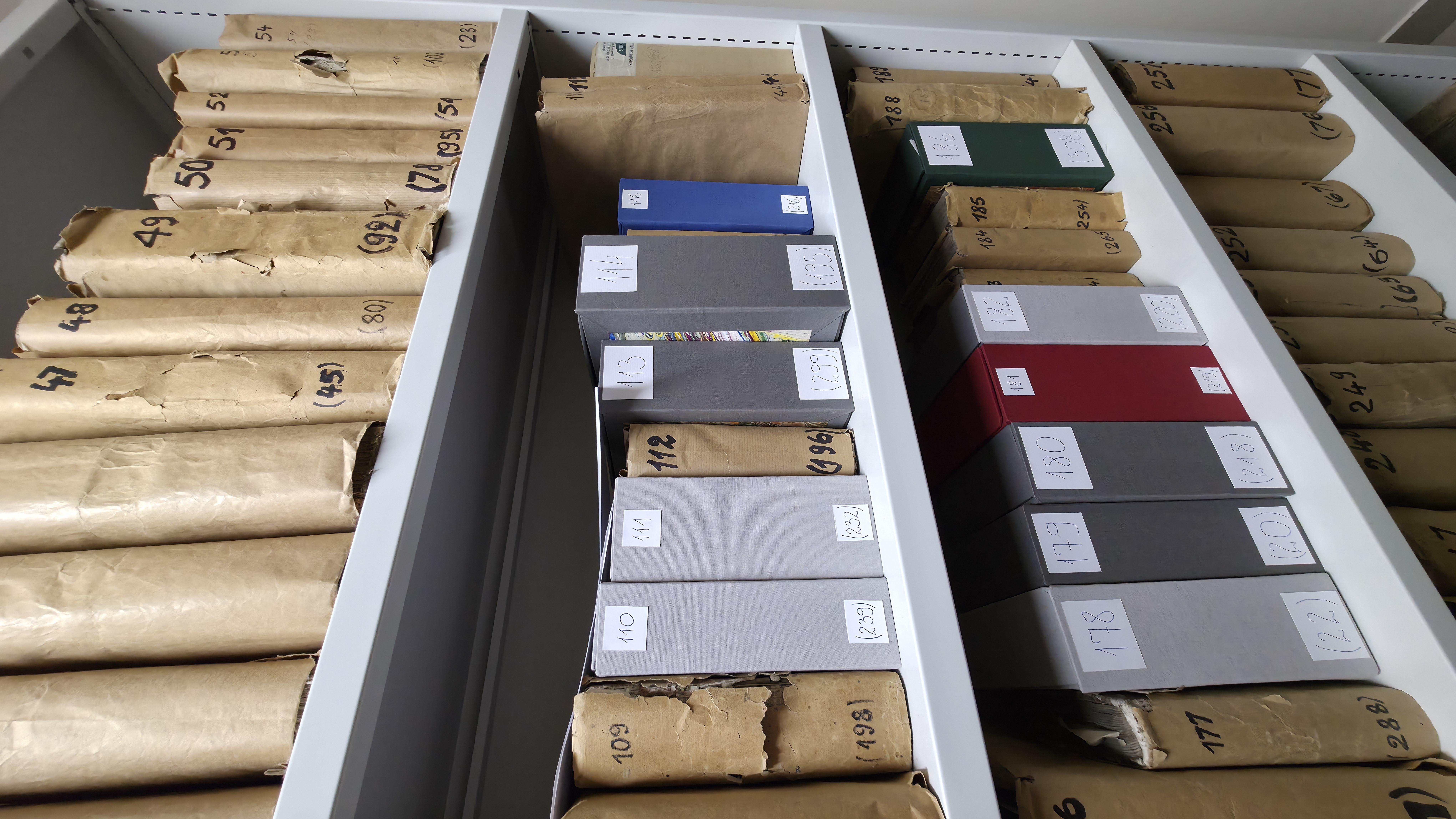 Las estanterías de la Biblioteca Diocesana de Pelplin (Polonia) donde se conservaban los manuscritos. Crédito: Biblioteca Diocesana de Pelplin