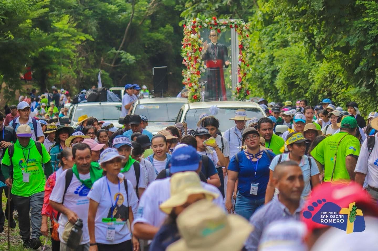 Peregrinación a Ciudad Barrios en honor a San Oscar Romero en 2025. Crédito: Camino de Monseñor Romero