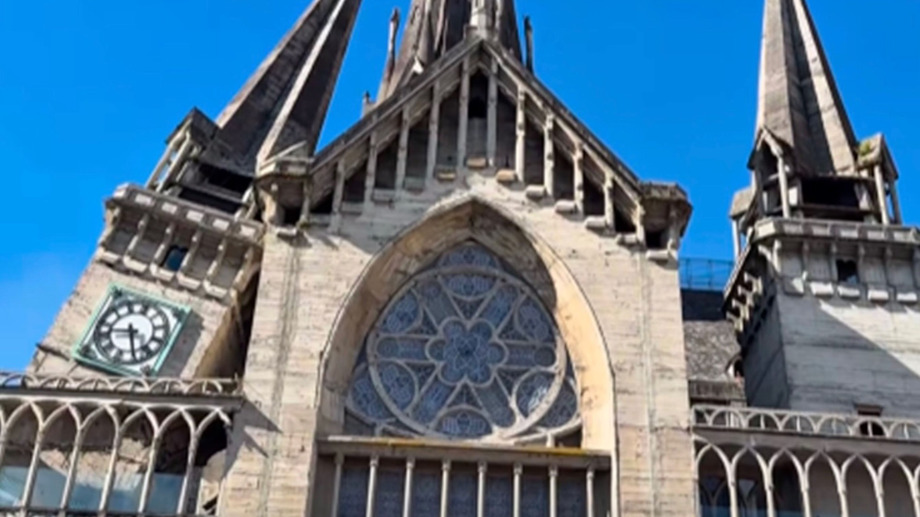 One of the towers of the Cathedral Basilica of Our Lady of the Rosary in Manizales, Colombia, is partially collapsed due to the earthquake of Aug. 10, 2026. | Credit: Archdiocese of Manizales