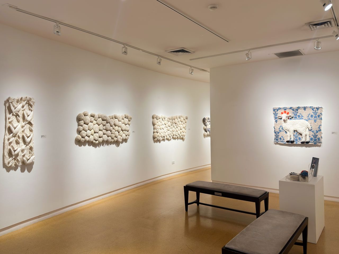 Catholic artist Holly Guertin's wool and fiber art on display in her 