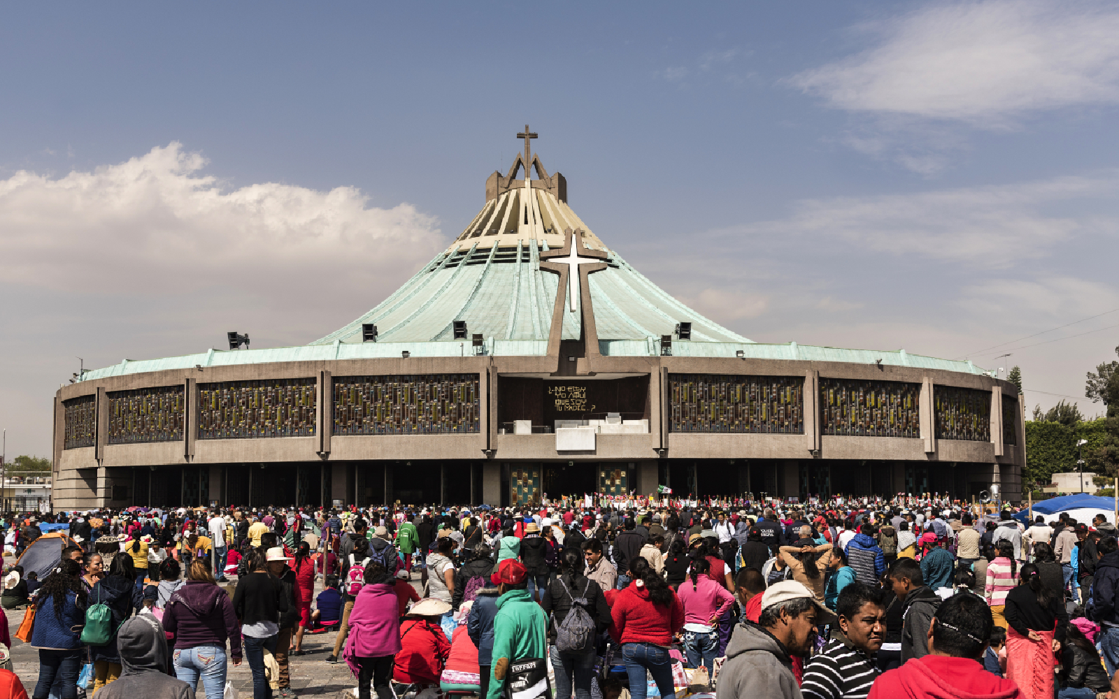 Pilgrims arrive at the Shrine of Our Lady of Guadalupe in Mexico City. | Credit: Leonardo Em/Shutterstock