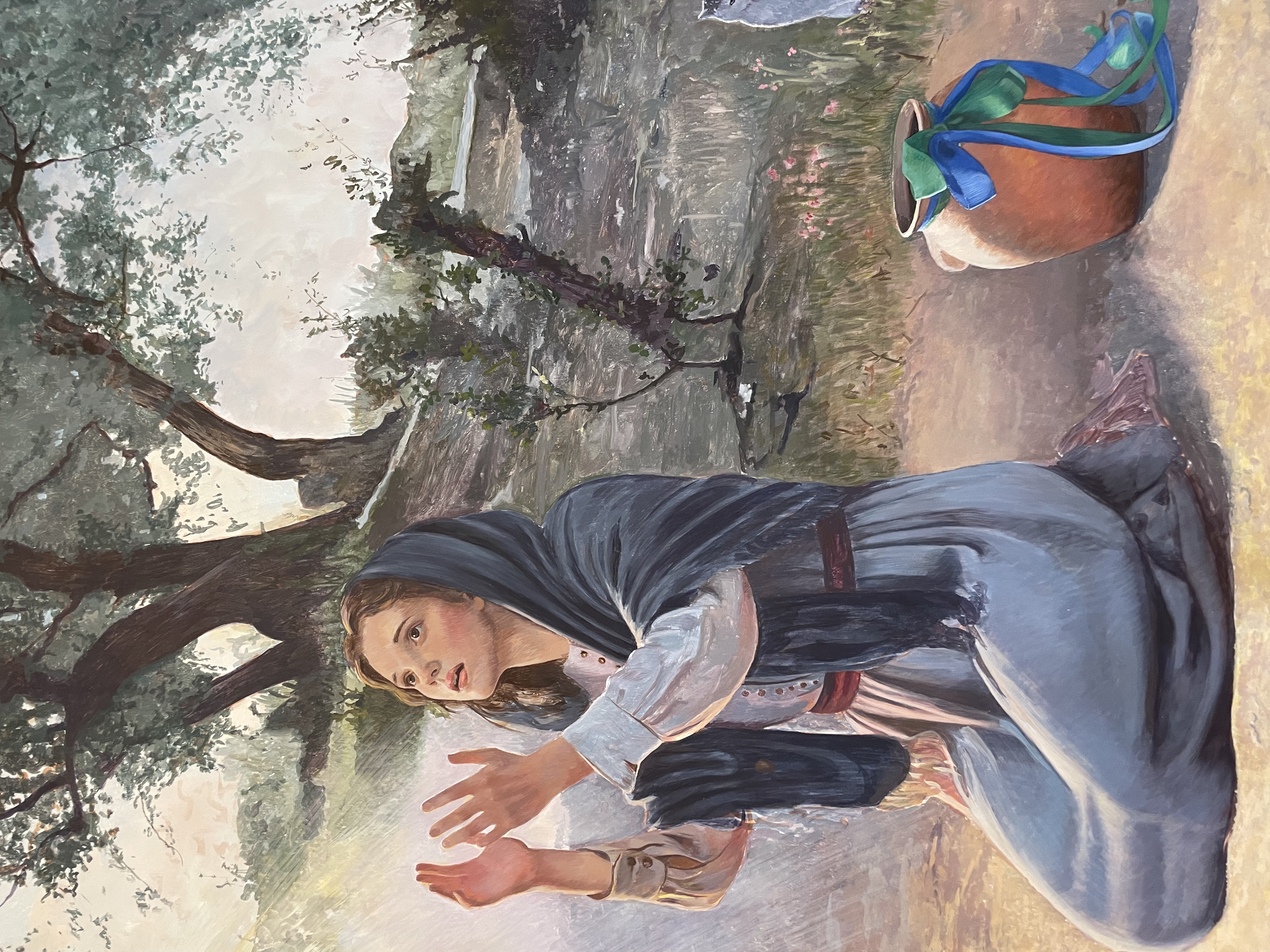 Close-up of Mark Balma’s Annunciation fresco. | Credit: Photo by Rámond Mitchell