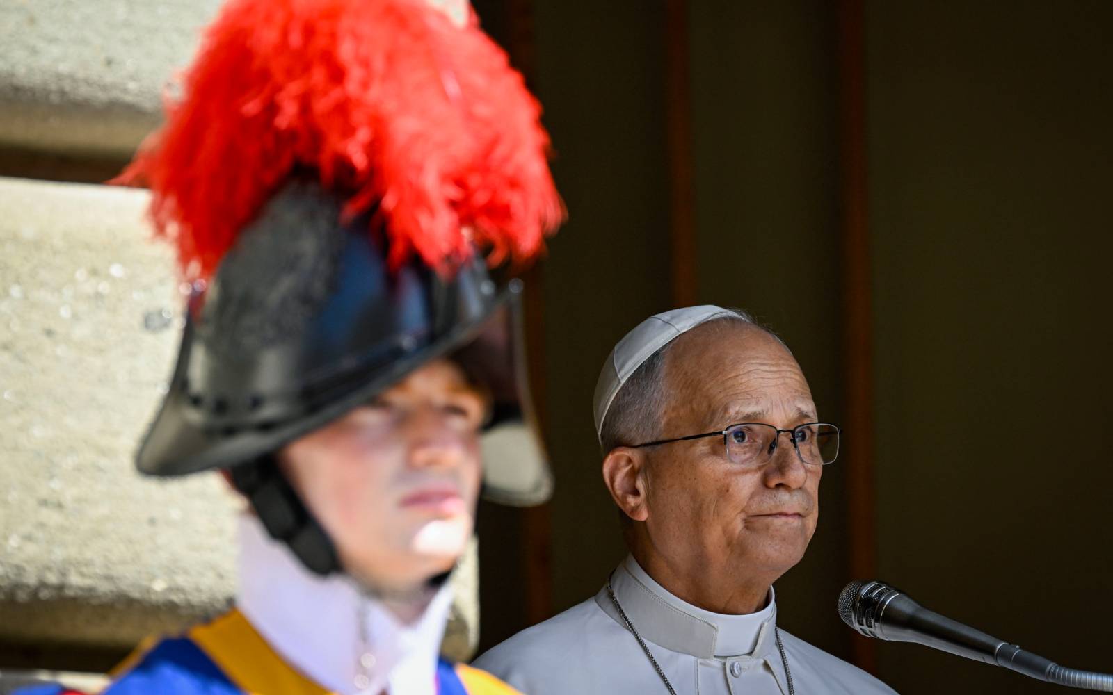 El Papa León XIV el domingo 30 de agosto de 2026, durante el rezo del Ángelus en Castel Gandolfo. Crédito: Vatican Media.