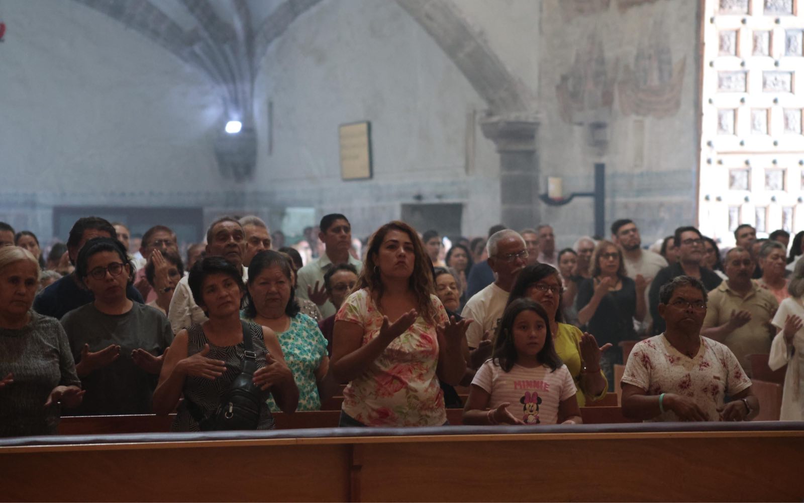 Fieles participan en la Misa celebrada en la Catedral de Cuernavaca, el 30 de agosto de 2026. Crédito: Cortesía de la Diócesis de Cuernavaca.