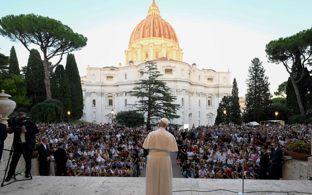 El Papa León XIV en la Fiesta de las Familias del Vaticano este sábado 5 de septiembre. Crédito: Vatican Media.