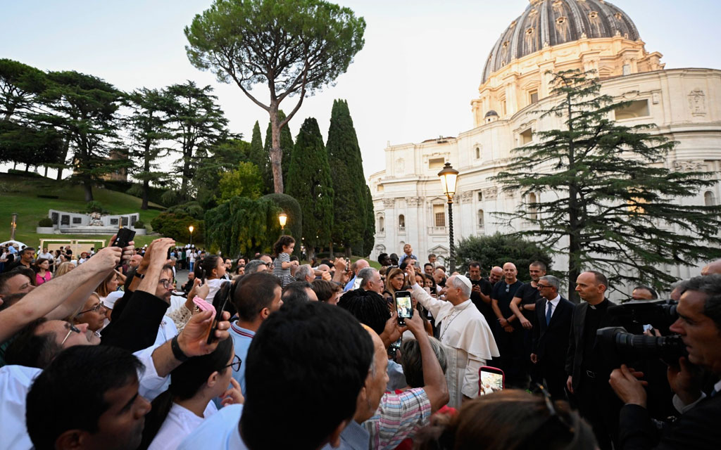 El Papa León XIV en la Fiesta de las Familias del Vaticano este sábado 5 de septiembre. Crédito: Vatican Media.