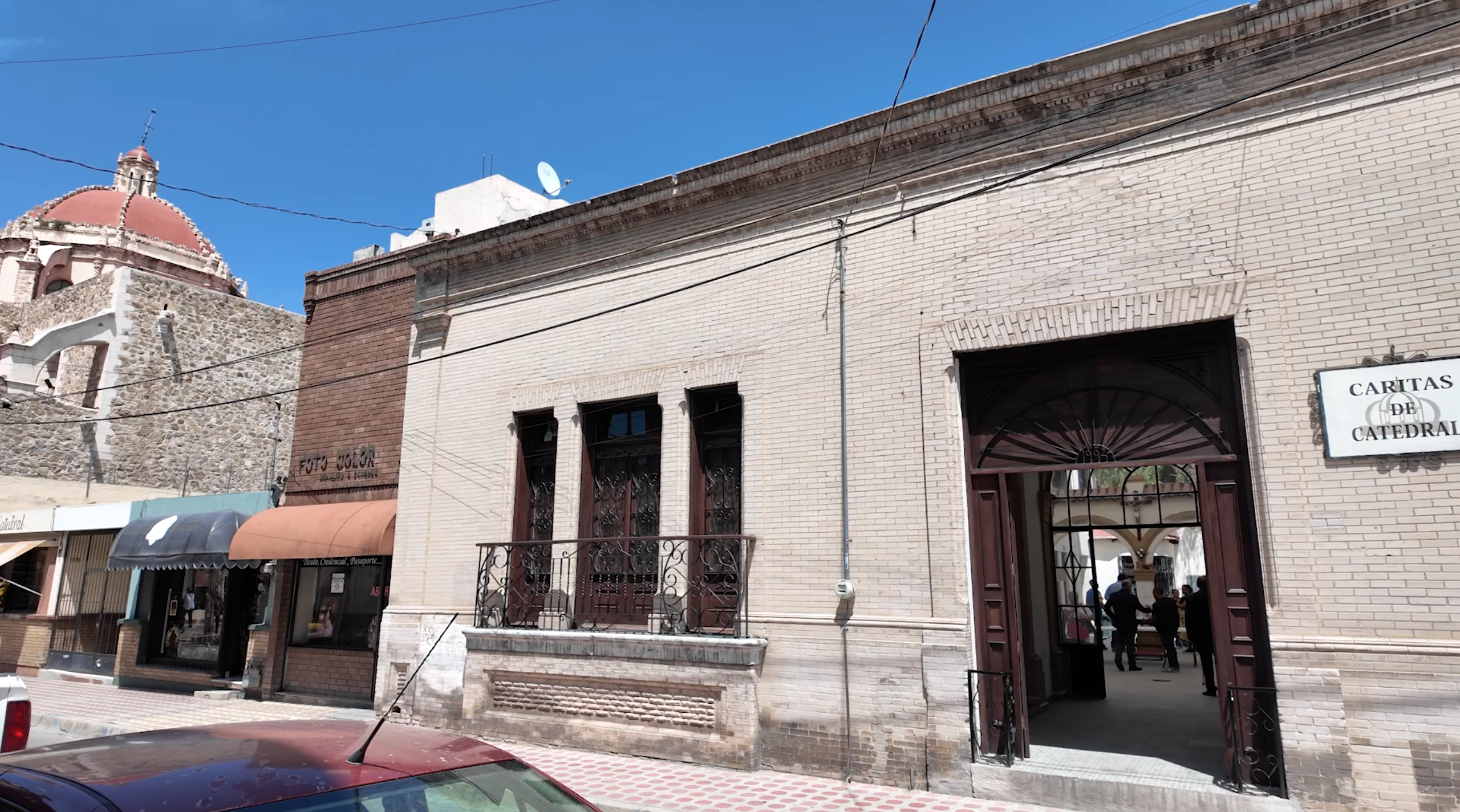 Edificio de Cáritas de Catedral de Saltillo a unos pasos del templo. Crédito: Diócesis de Saltillo.