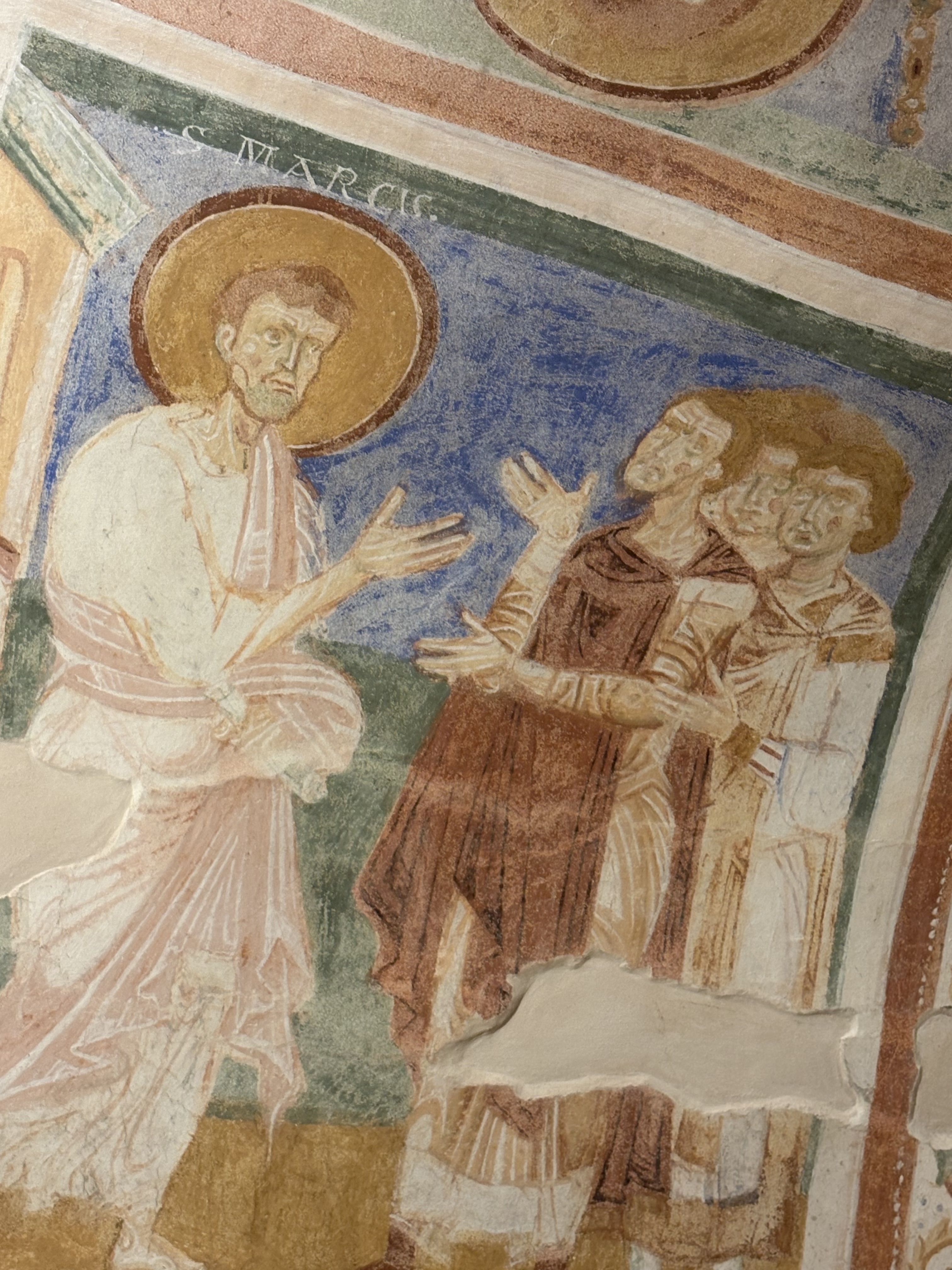 Fresco of Saint Mark in the Basilica of Aquileia. Credit: Victoria Cardiel/EWTN News.