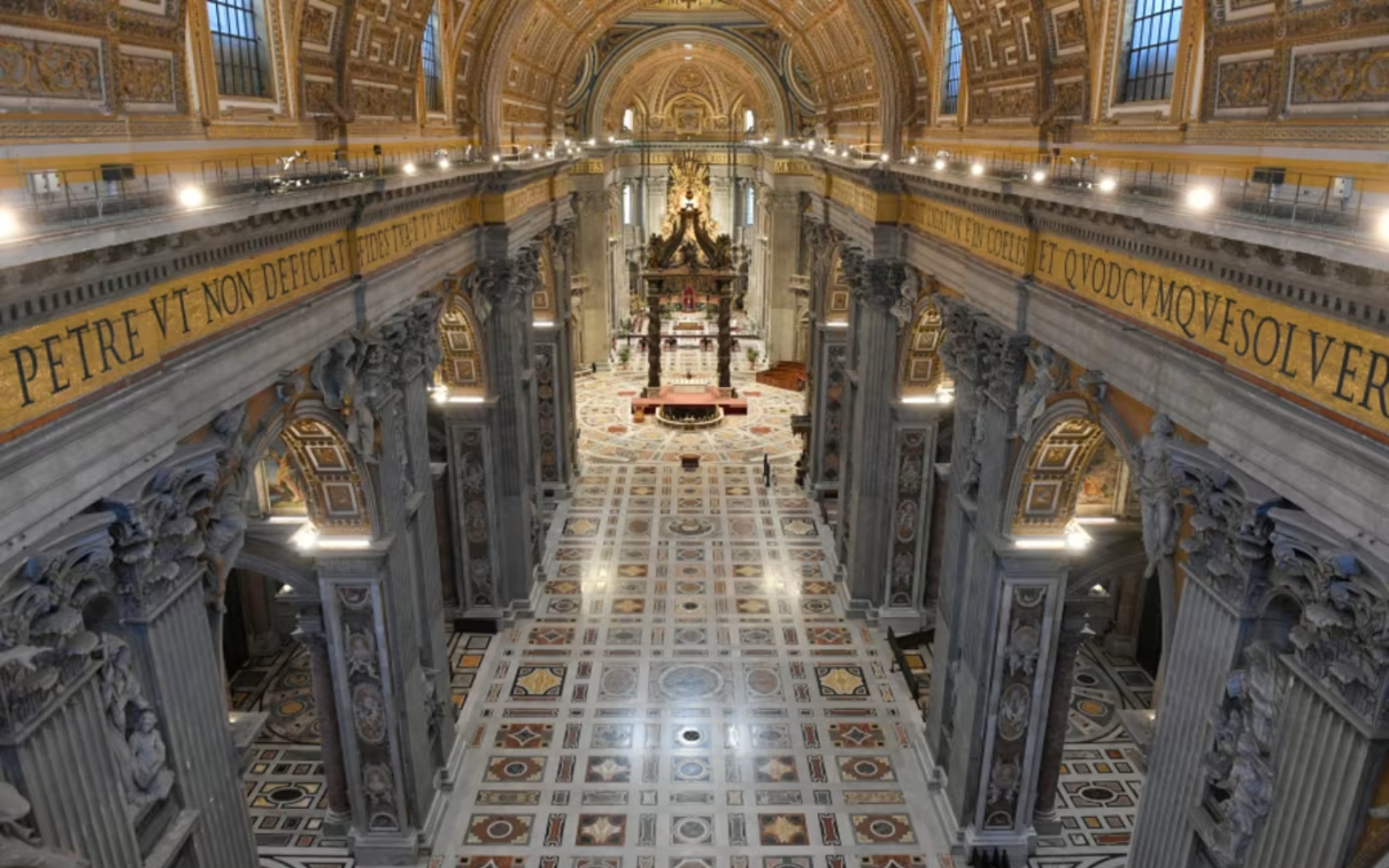 Basílica de San Pedro vacía. Crédito: Vatican Media