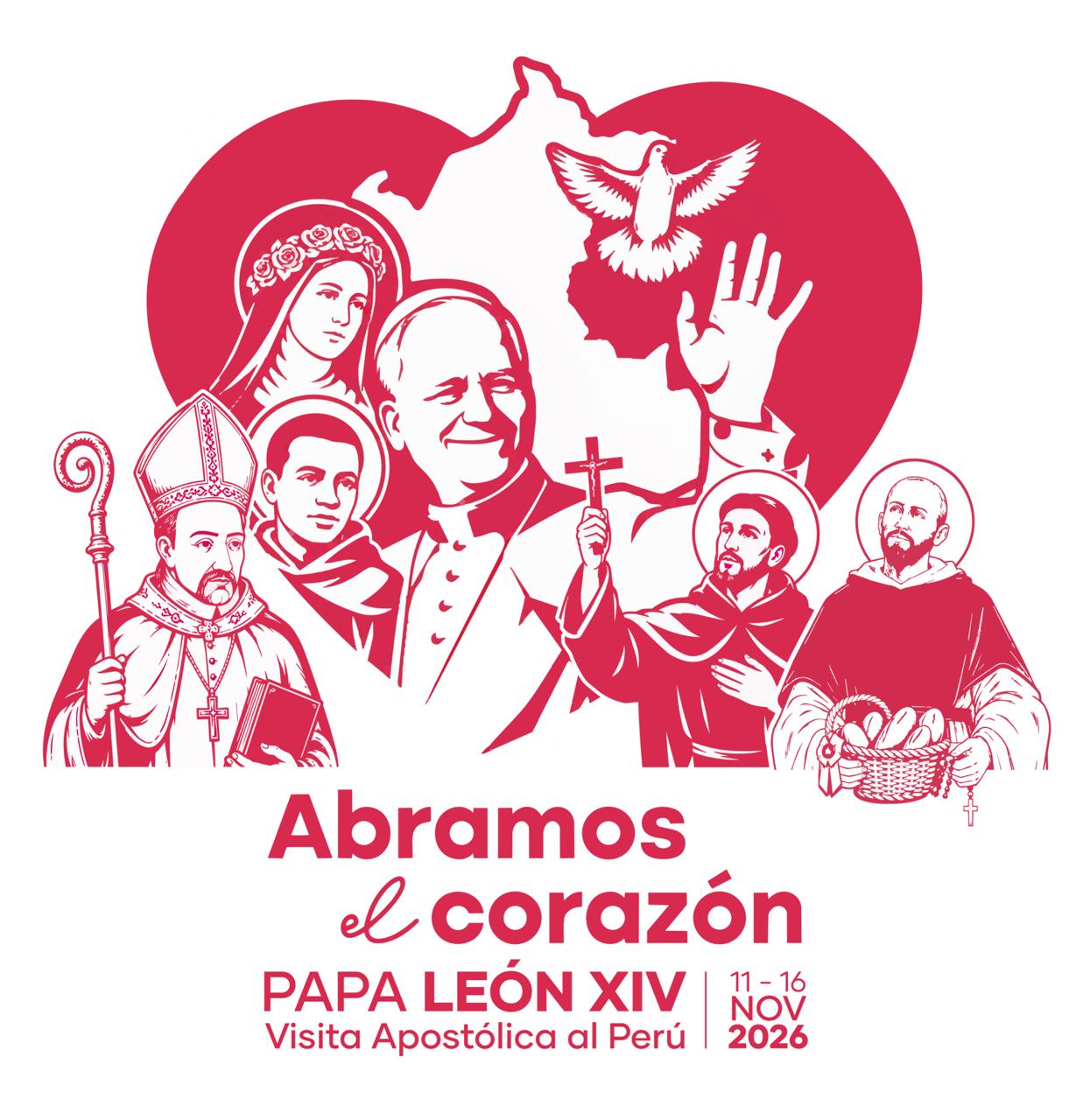 Isologotipo de la visita del Papa León XIV a Perú. Crédito: Oficina de Prensa de la Santa Sede.