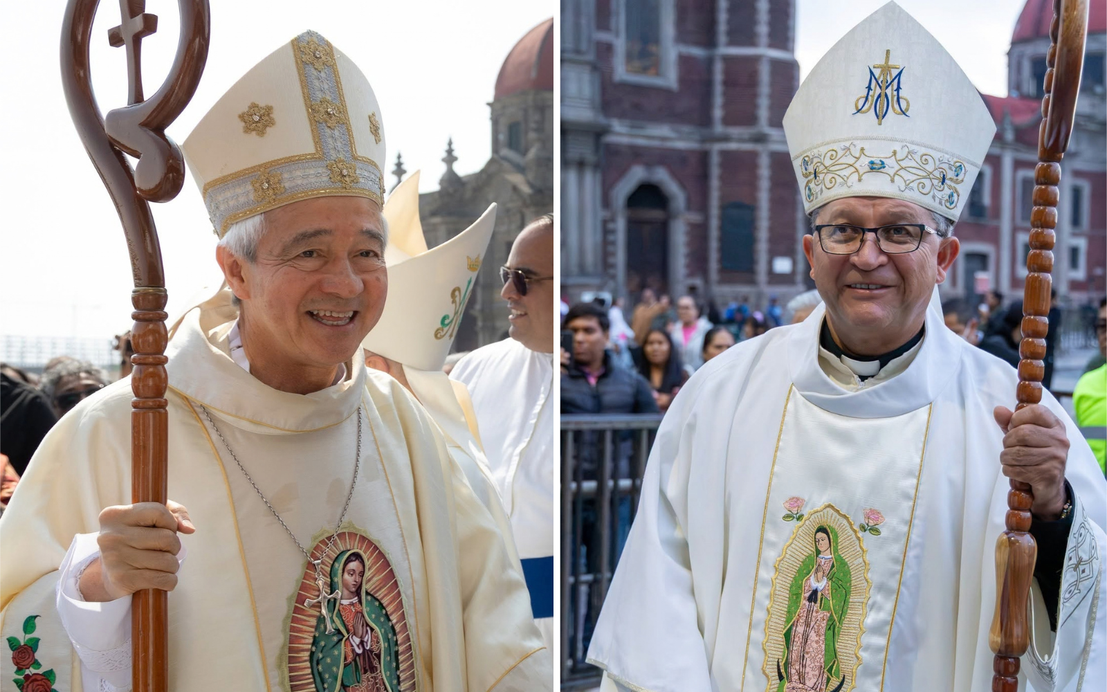 Mons. Jorge Carlos Patrón Wong en peregrinación con la Arquidiócesis de Xalapa en la Basílica de Guadalupe en 2026 / Mons. Víctor Alejandro Aguilar Ledesma en peregrinación con la Diócesis de Celaya e...