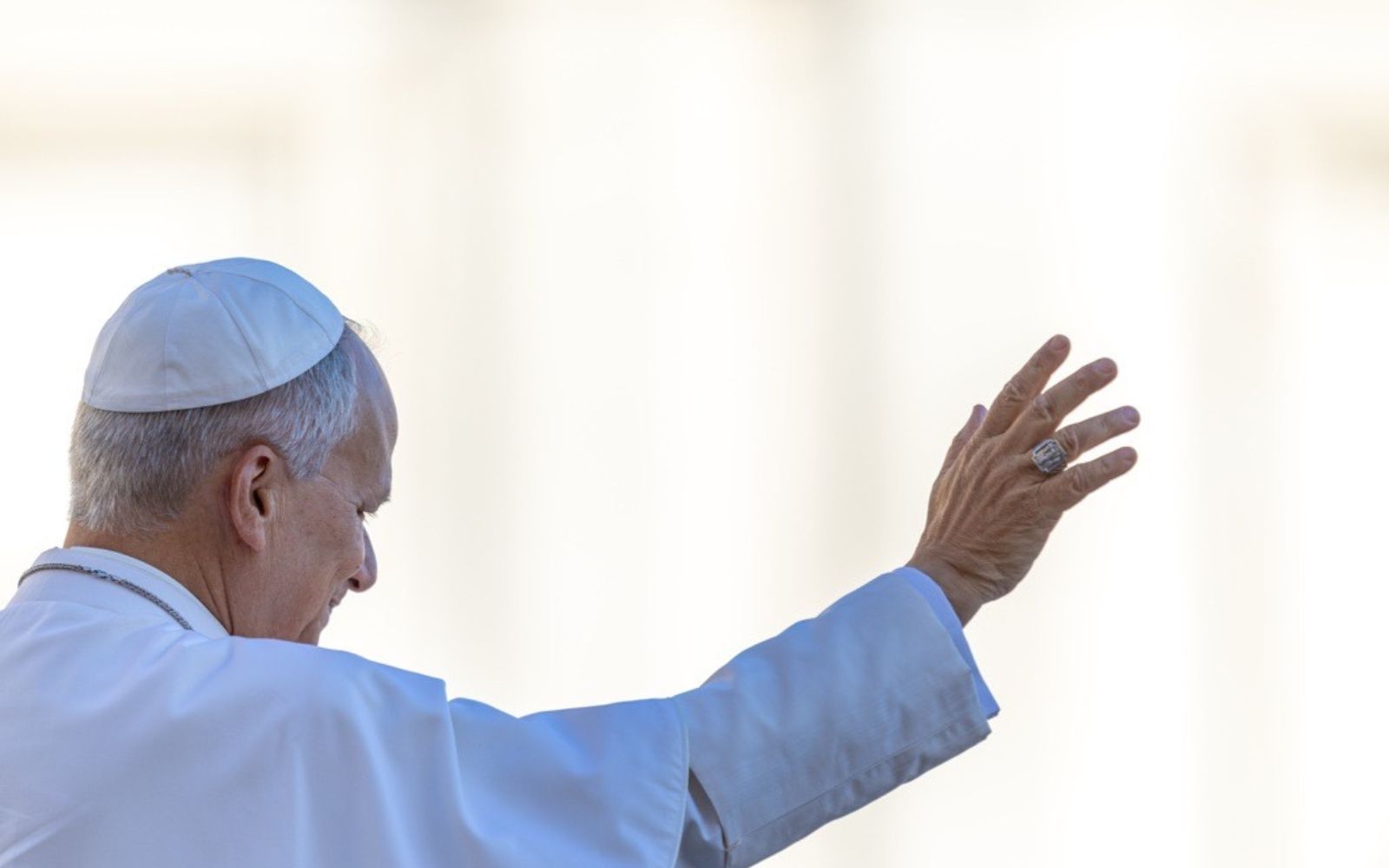 El Papa durante la Audiencia General de este miércoles 23 de septiembre. Crédito: Daniel Ibañez/ EWTN News