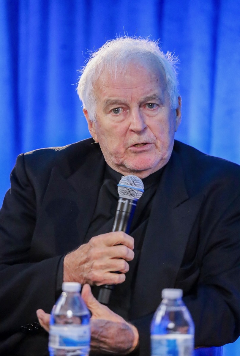 Father Séamus Finn, who helped draft the Vatican document Mensuram Bonam, speaks at the Catholic Faith Investor Summit in New York City Sept. 17, 2026. | Credit: Photo courtesy of the Catholic Faith Investor Summit