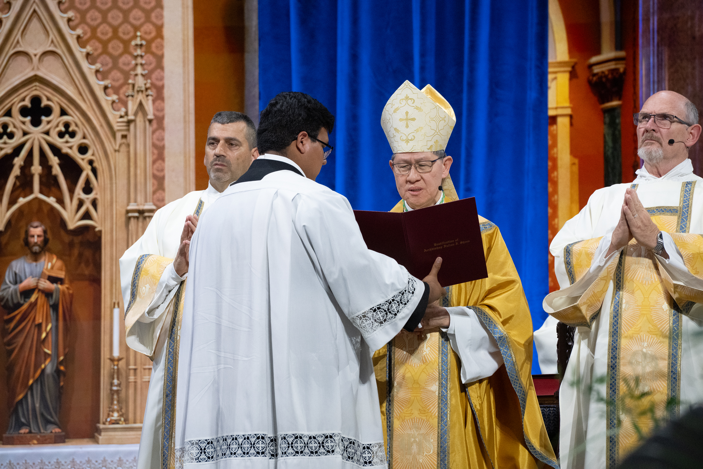 Cardinal Luis Tagle serves as the pope's representative and the principal celebrant of the beatification Mass on Sept. 24, 2026, in St. Louis. | Credit: Jeffrey Bruno