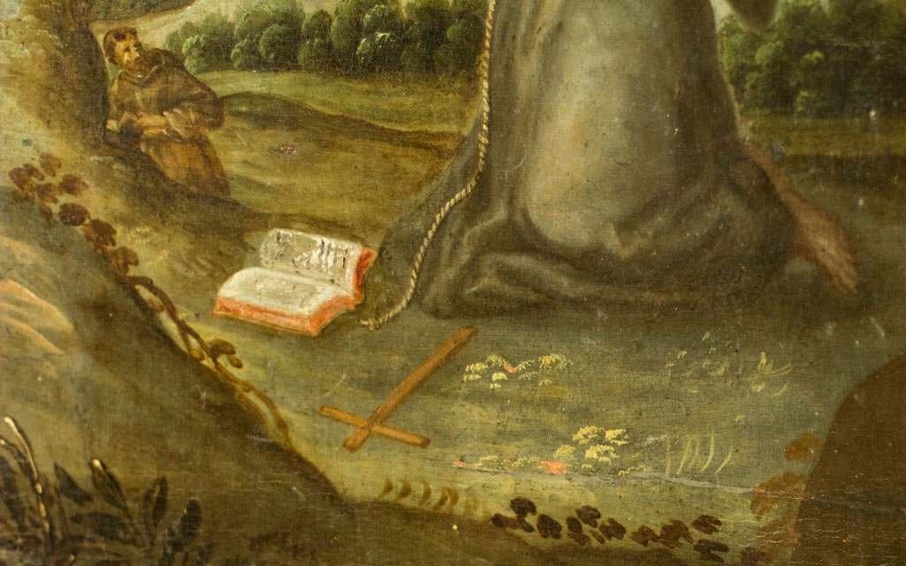 Detalle de la Biblia en la obra atribuida a El Greco.