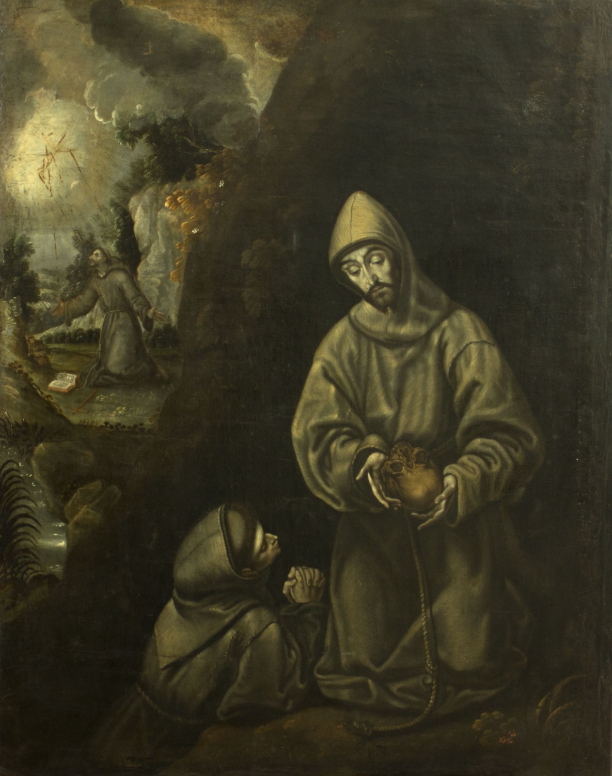 La obra "Meditación y Estigmatización de San Francisco de Asís", atribuida a El Greco. Crédito: Museo Convento San Francisco de Lima.