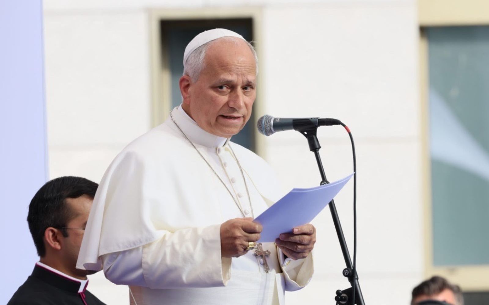 El Papa pronunció este domingo 27 de septiembre un duro alegato contra prácticas contra la vida como la eutanasia o el suicidio asistido. Crédito: Daniel Ibañez/EWTN News. 