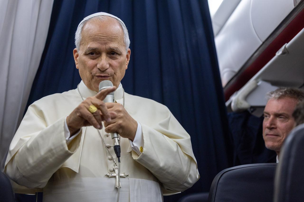Pope Leo says he is not ‘in panic mode’ over AI dangers