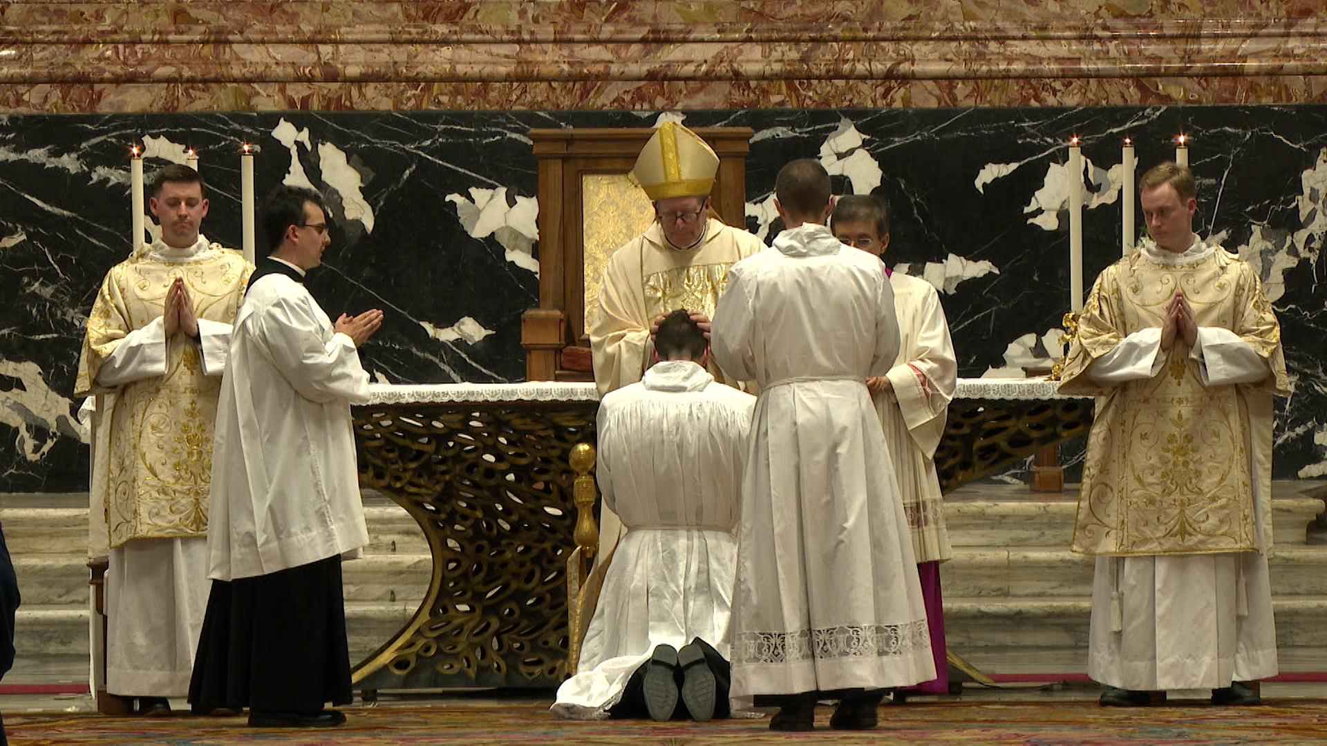 Bishop Barron ordains 18 deacons from the North American College in St. Peter’s Basilica