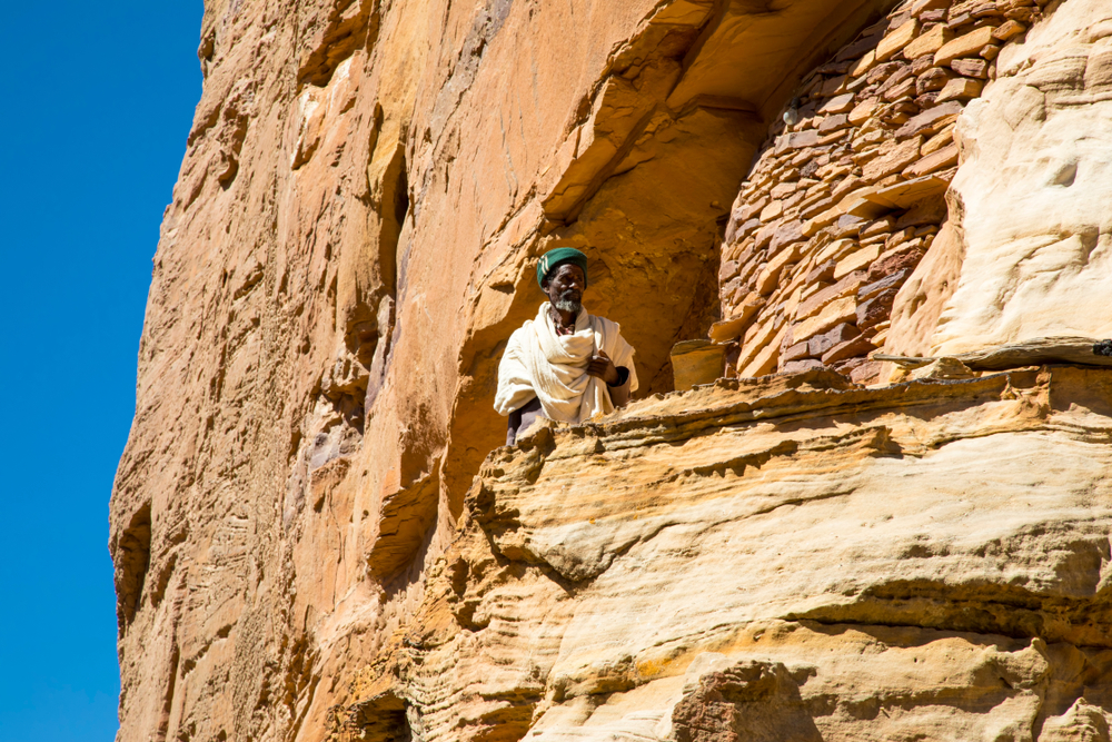 A worshipper at Abuna Yemata Guh in Ethiopia. | Credit: Therina Groenewald/Shutterstock