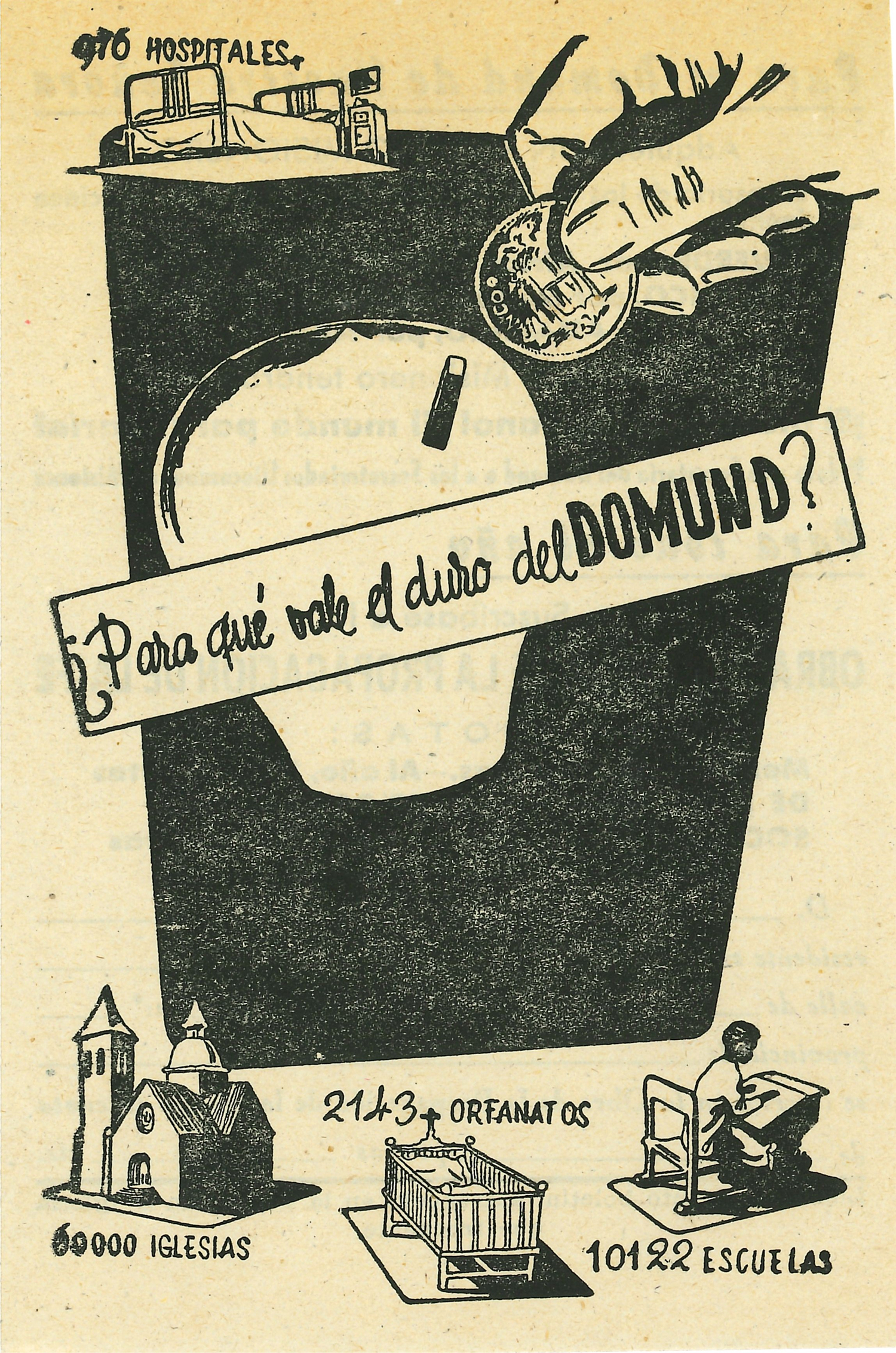Postal del Domund editada por Obras Misionales Pontificias España en 1953. | Crédito: OMP España.