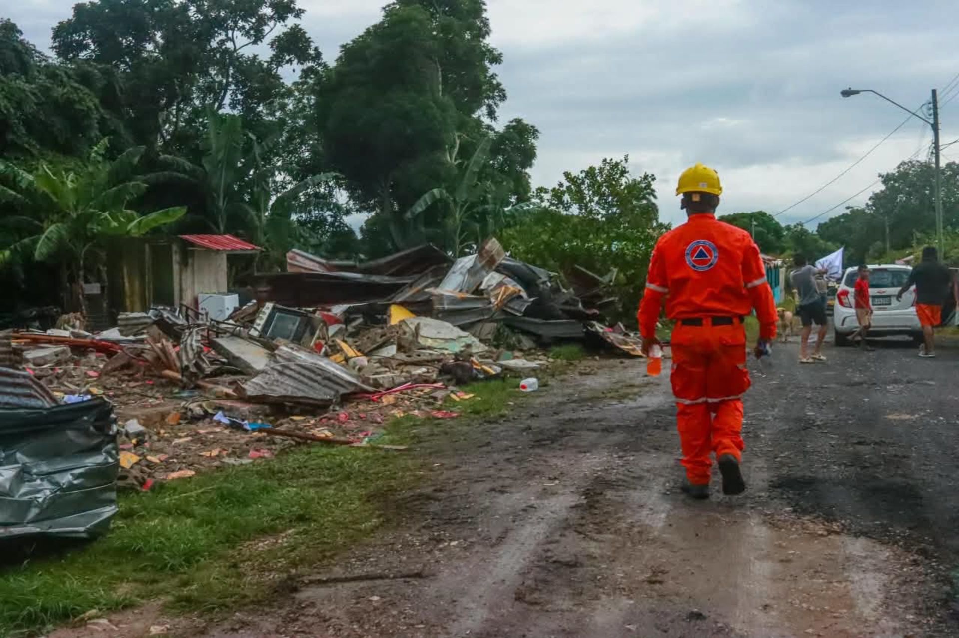 Civil protection personnel survey Coclé Province, Panama, on Oct. 13, 2026. | Credit: SINAPROC Panama